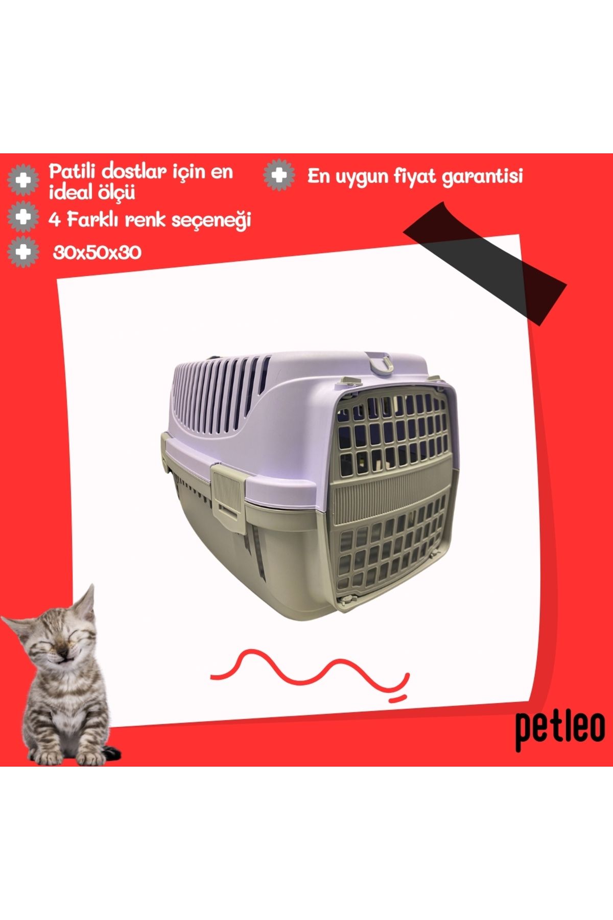 Petleo Kedi Taşıma Çantası 30x50x30