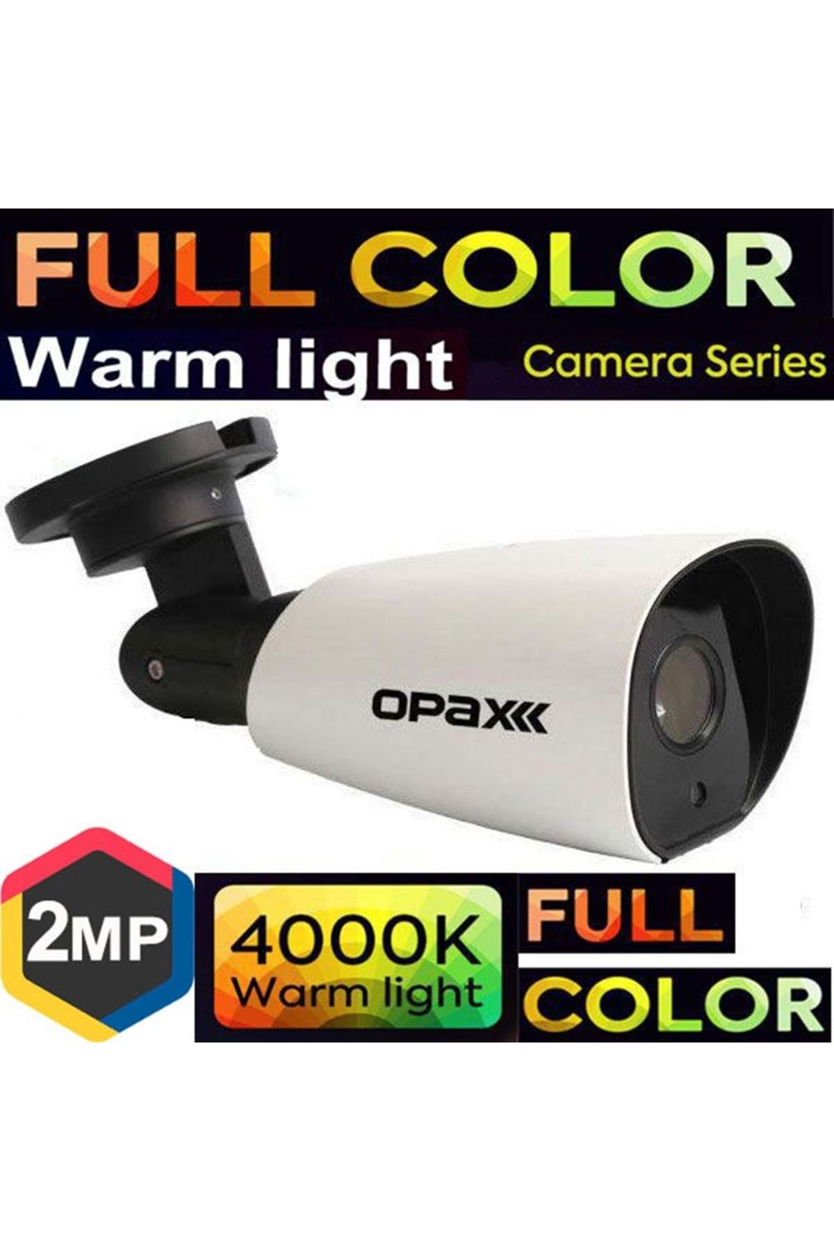 OPAX -9539 2MP FULL COLOR AHD 6 WARM LIGHT 4 in 1 AHD BULLET KAMERA