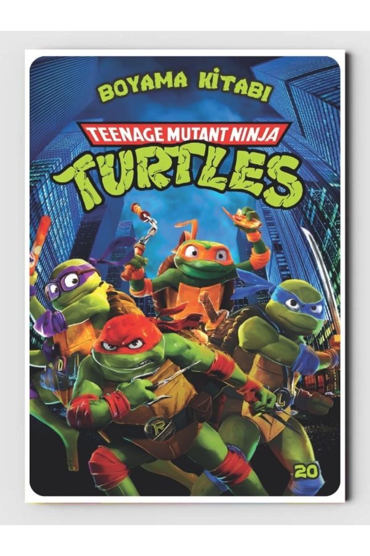 ZNC Ninja Turtles Boyama Kitabı (20 Tam Sayfa)