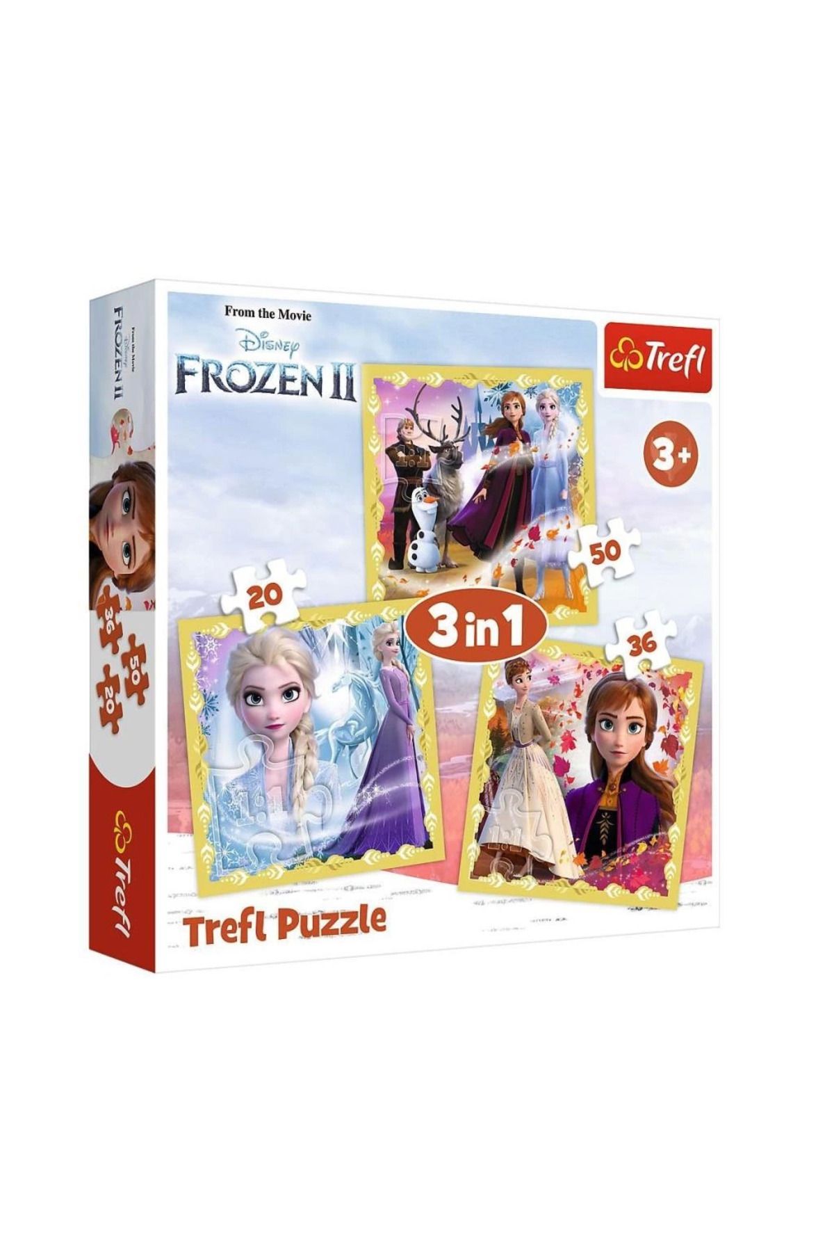 DEPOT PUZZLE-34847 Frozen II 3IN1 Puzzle