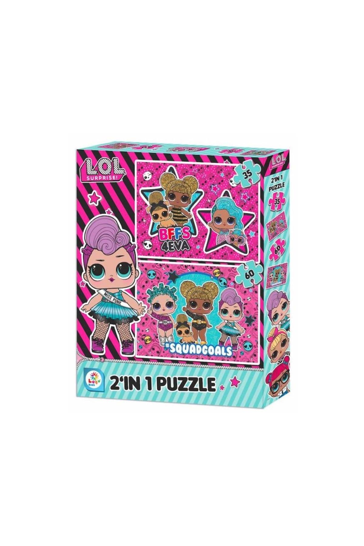 DEPOT LOL7583 Laço Kids L.O.L. 2'li Puzzle / 35+60 Parça Puzzle