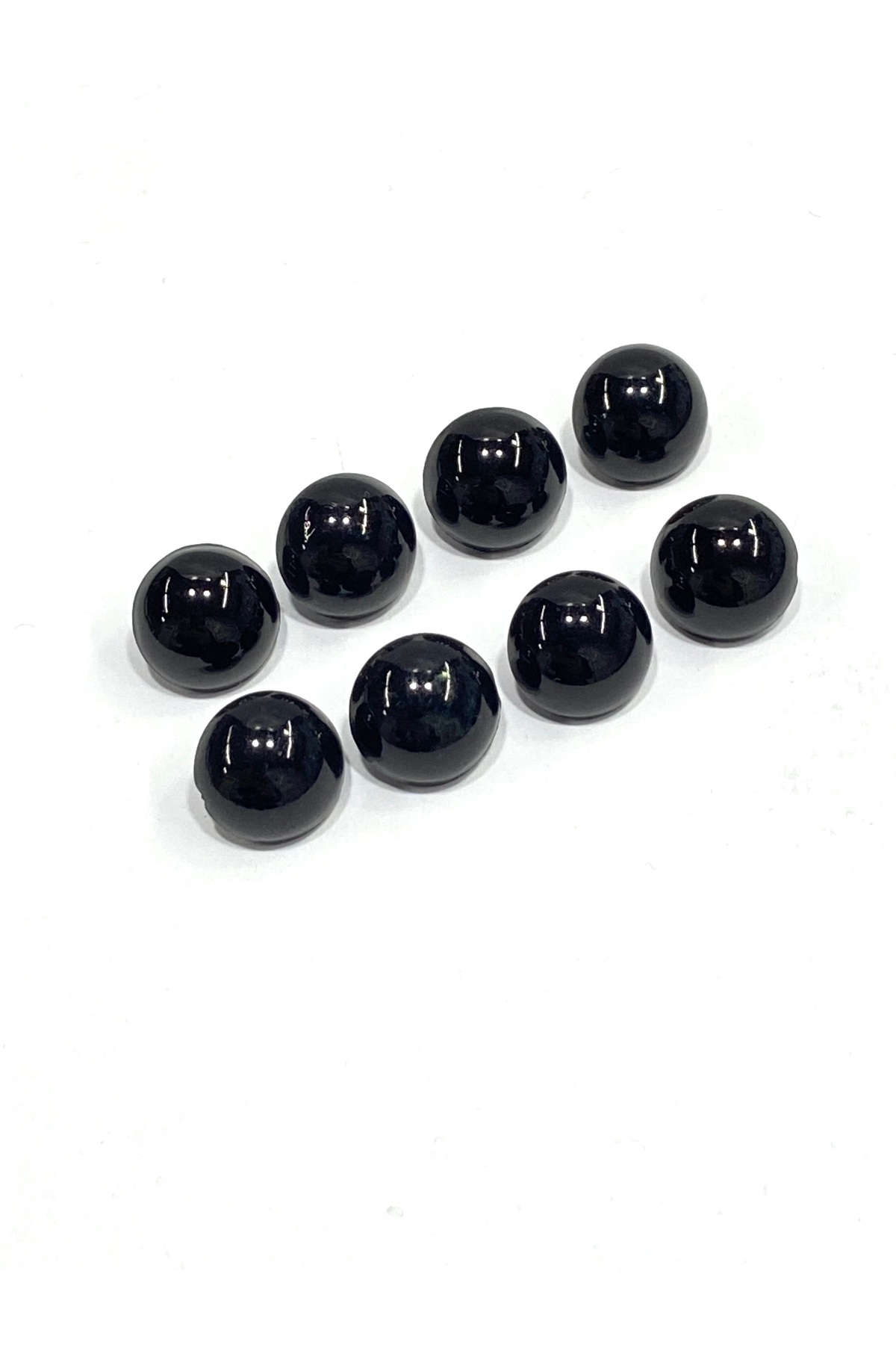 karantuhafiye İnci Düğme / Bluz Gömlek Düğmesi / 8 li Set / 1,3 cm / Siyah