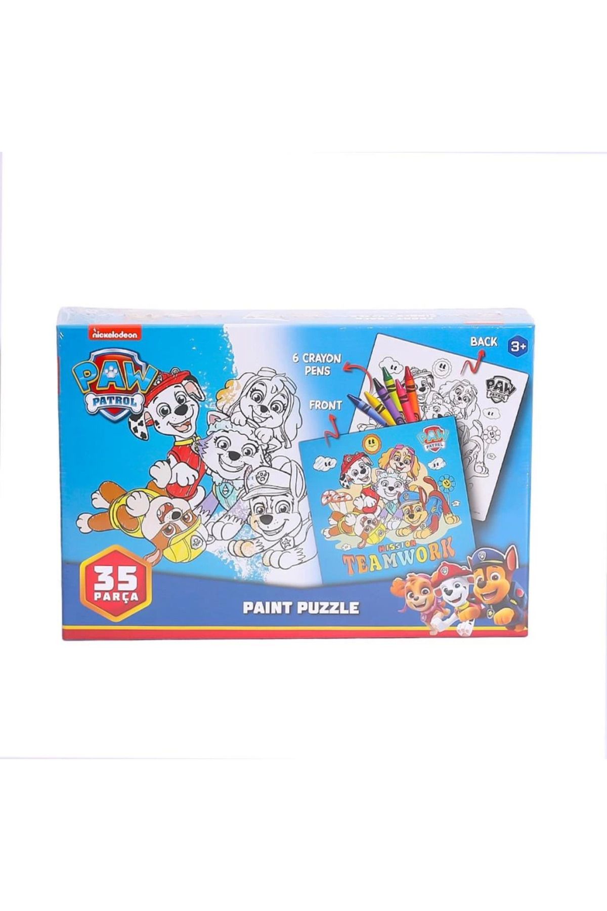 melonika PW7930 Paw Patrol Boyamalı Puzzle -Laço