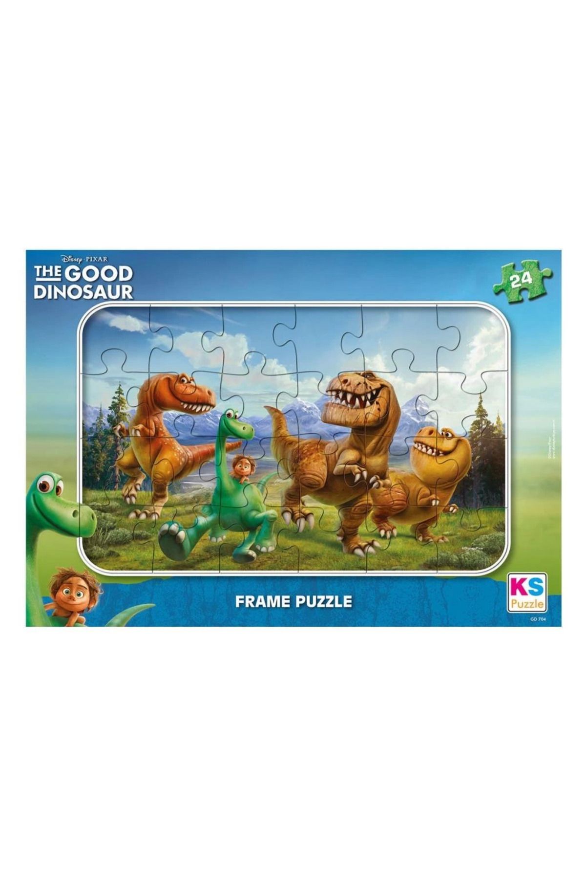 melonika Nessiworld GD 704 The Good Dinosaur Frame Puzzle 24 Parça