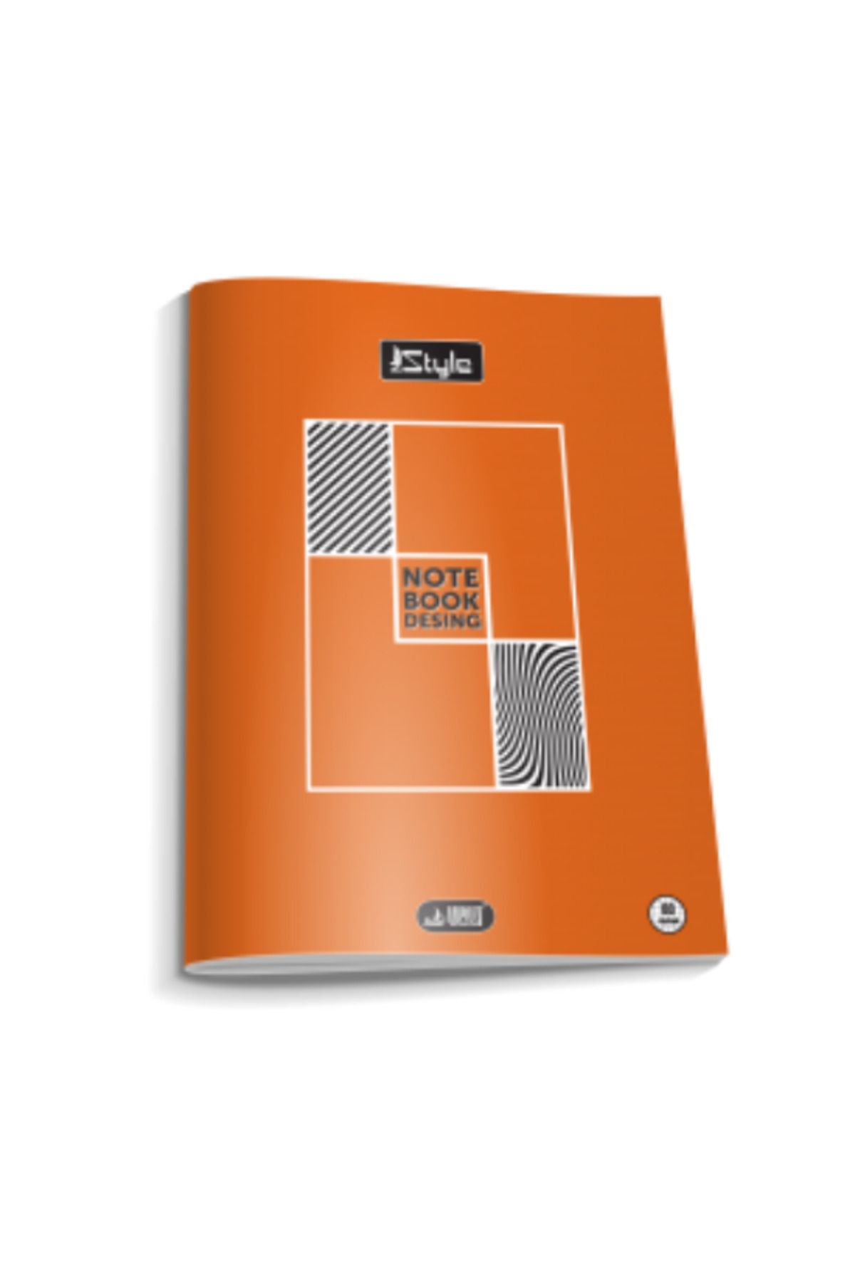 Glanart-دفتر ملاحظات بلاستيكي مقاس A4 40 ورقة - حافة حمراء مخططة، قطعة واحدة Newstyle 1