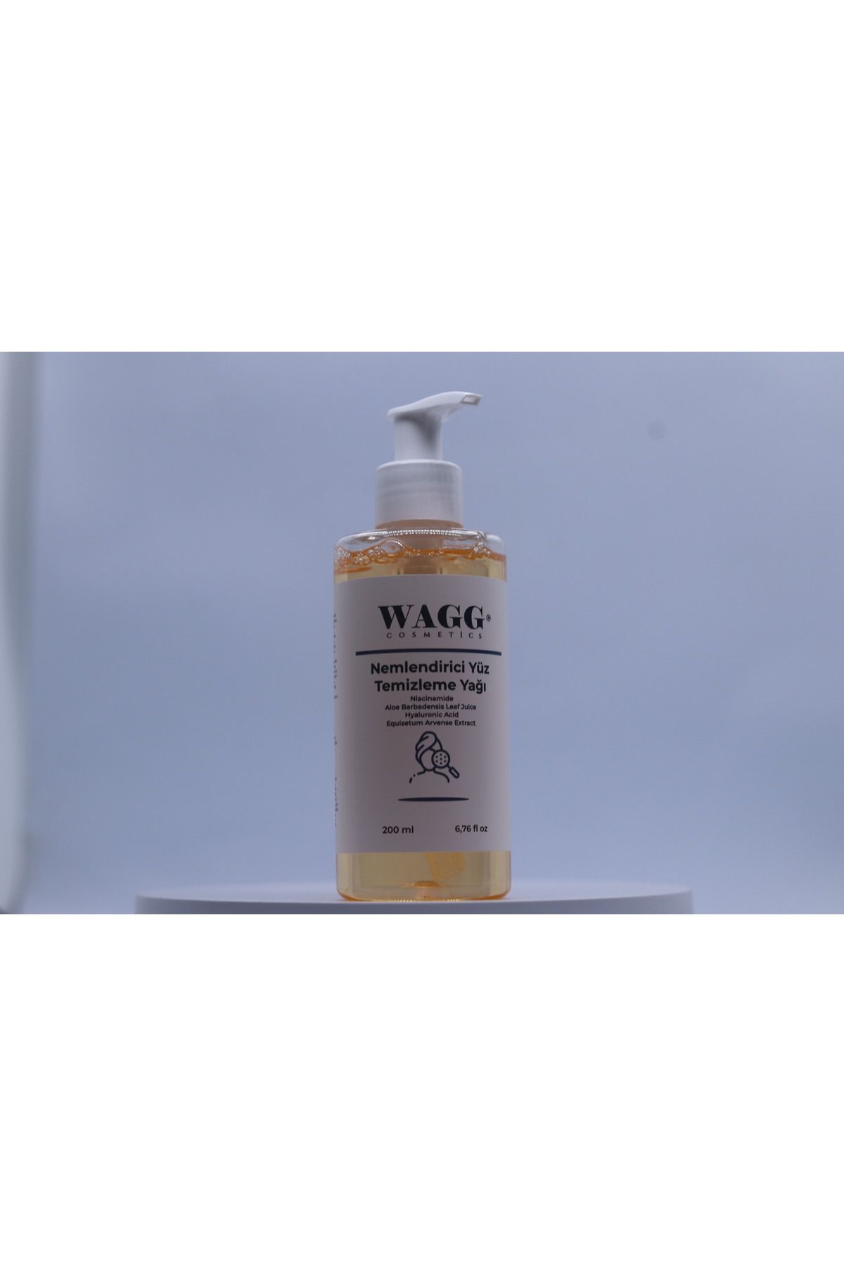 WAGG Cosmetics Tüm cilt tipleri için yoğun nemlendirici ve besleyici yüz temizleme yağı 200 ml