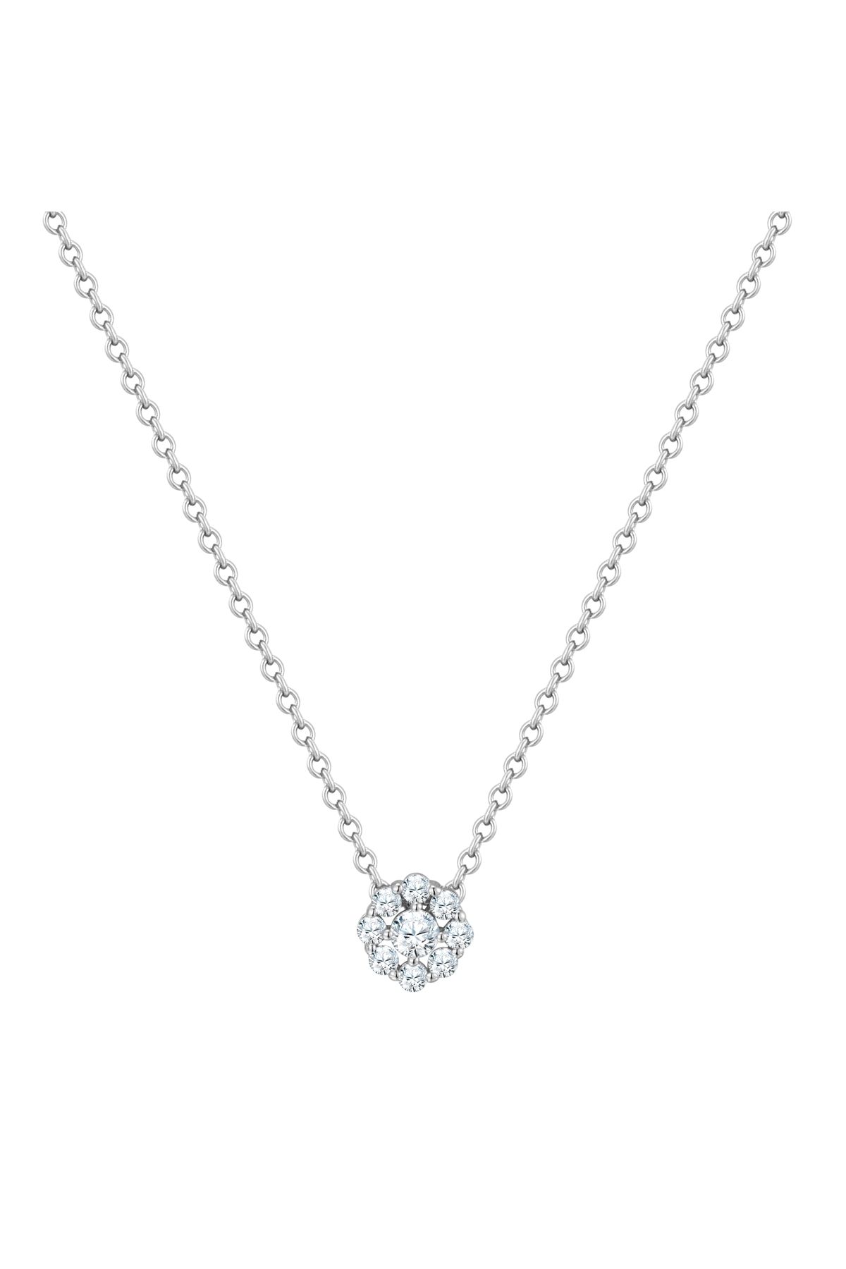 Glanzstücke München-Silberhalskette Kette mit Anhänger Sterling Silber Zirkonia weiß 1