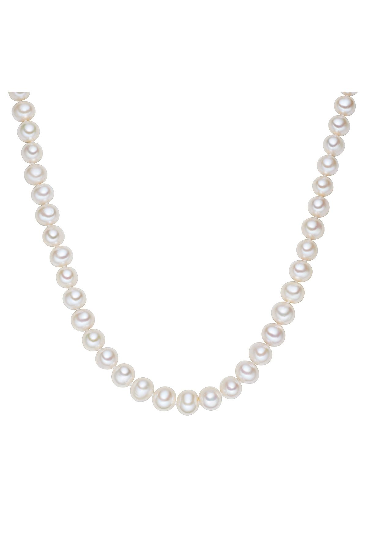 Lulu & Jane-Perlenhalskette Kette Sterling Silber Süßwasser-zuchtperle Weiß 1