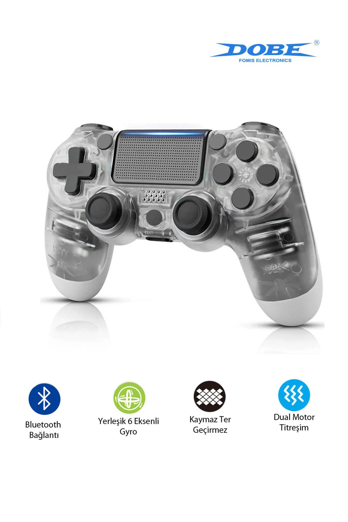 Dobe PS4-PC-Android BOX-Android-IOS Telefon Tablet Uyumlu Titreşimli Bluetooth Oyun Kolu