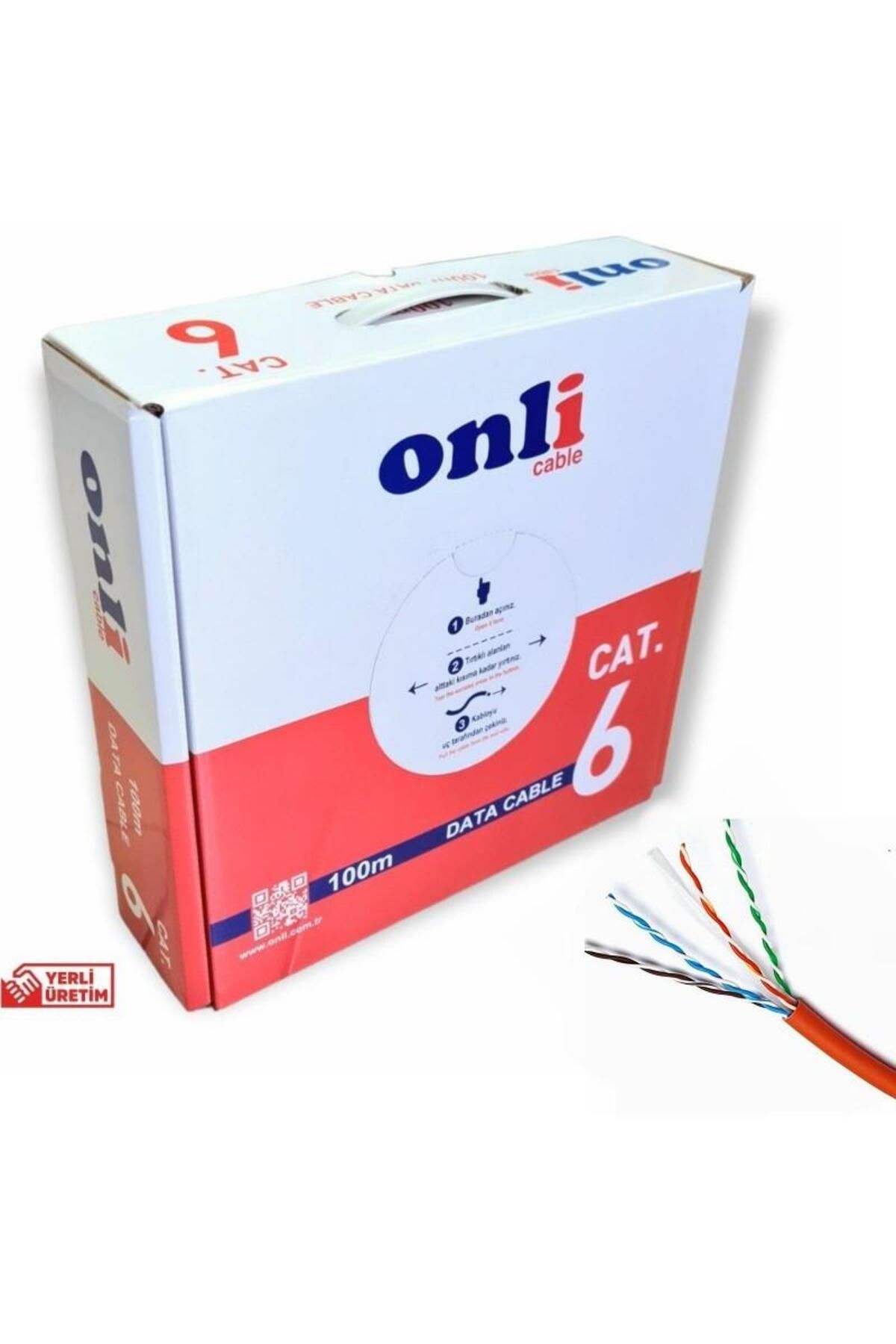 electroon Onli 23AWG UTP CAT6 Network Kablosu Turuncu 100Mt Yerli Üretim