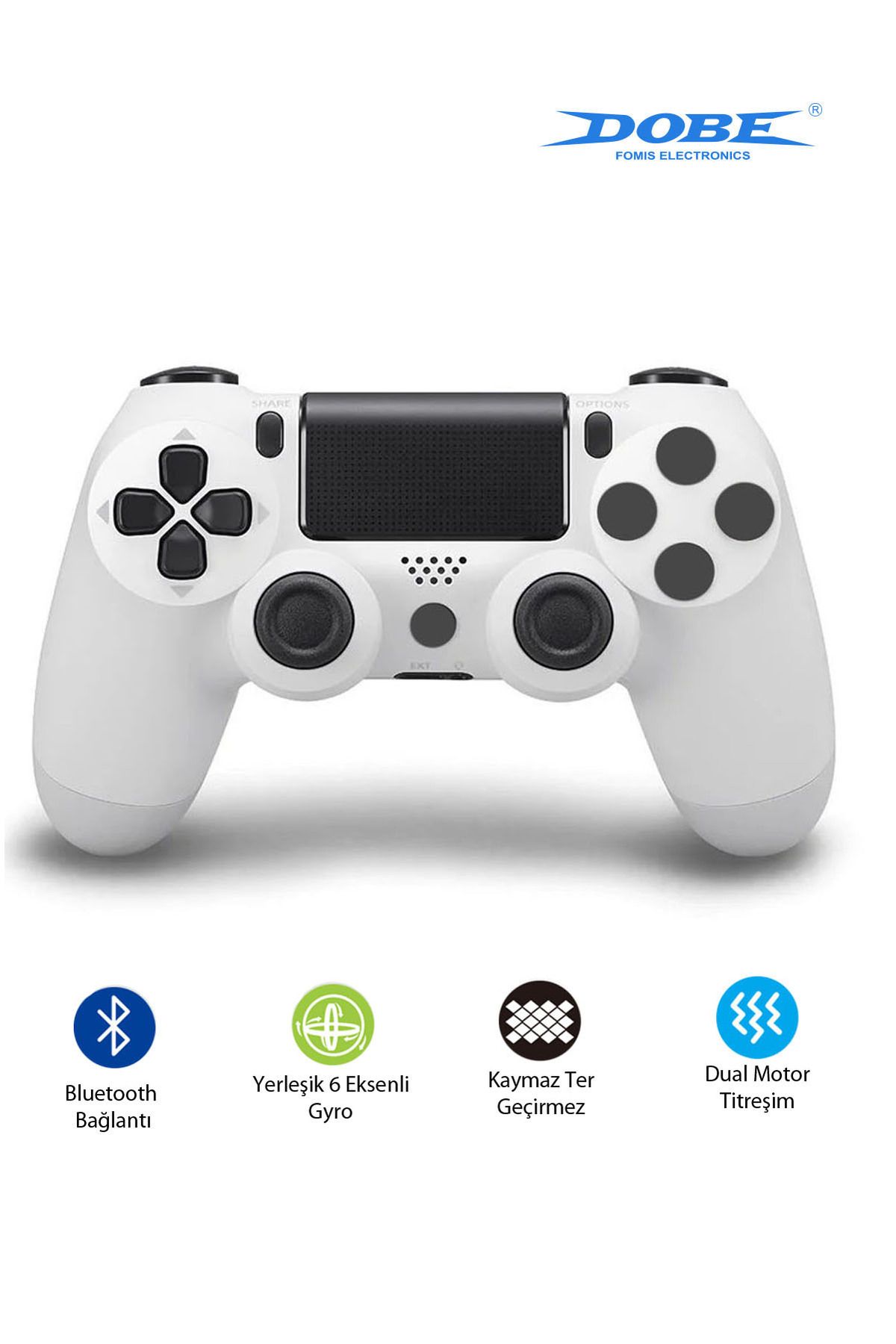 Dobe PS4-PC-Android BOX-Android-IOS Telefon Tablet Uyumlu Titreşimli Bluetooth Oyun Kolu