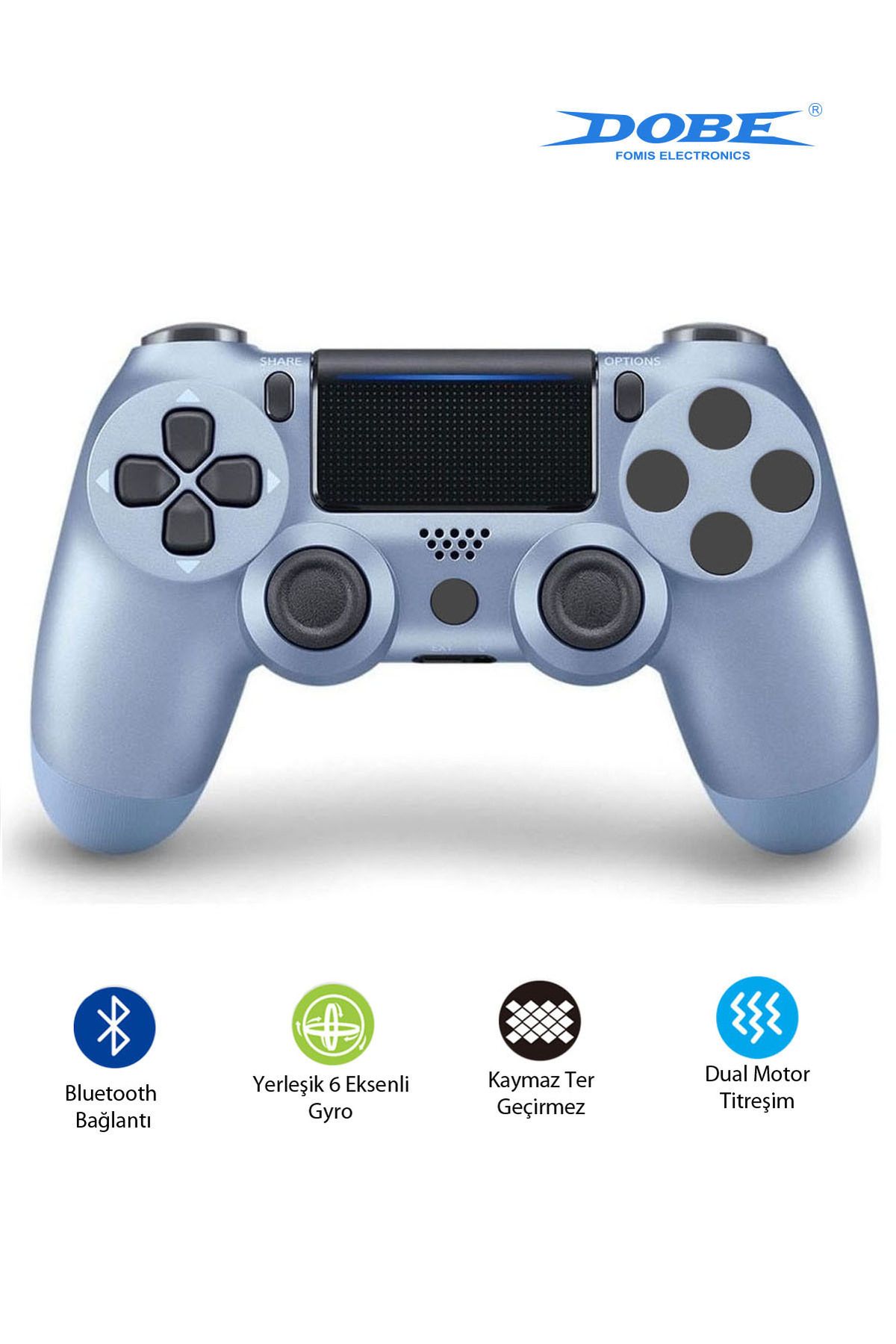 Dobe PS4-PC-Android BOX-Android-IOS Telefon Tablet Uyumlu Titreşimli Bluetooth Oyun Kolu