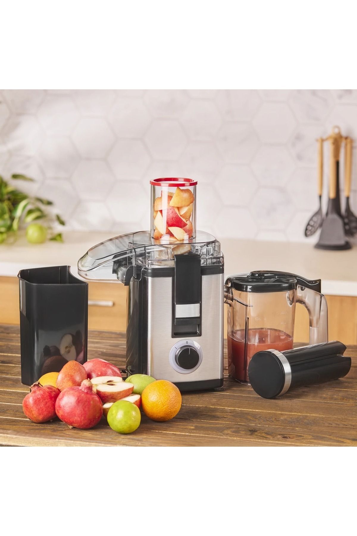 HOMEND-عصارة فواكه صلبة باللون الأسود من Projuicer 2705h 5