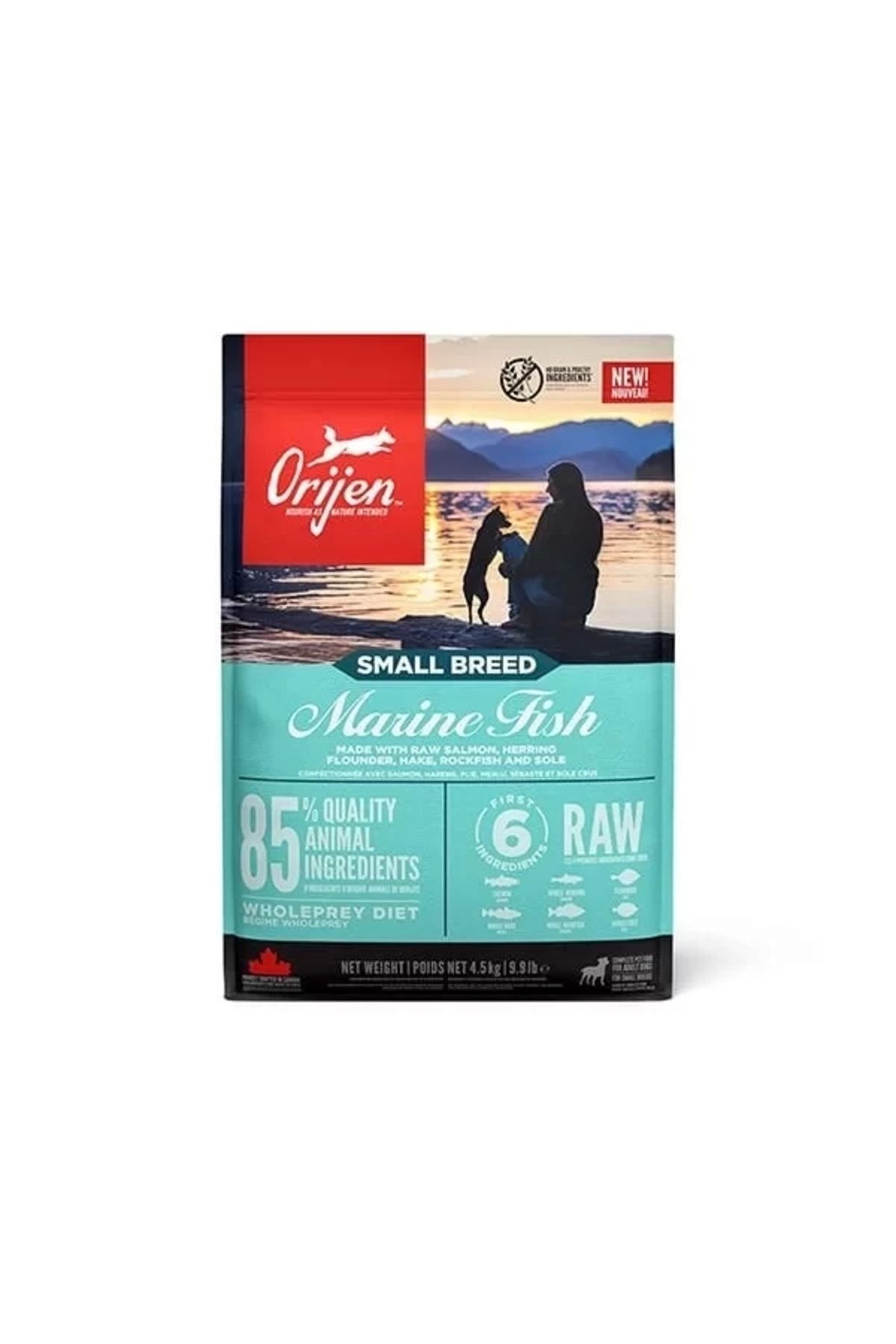 Orijen Small Breed Marine Fish Deniz Balıklı Küçük Irk Yetişkin Köpek Maması 4.5 Kg