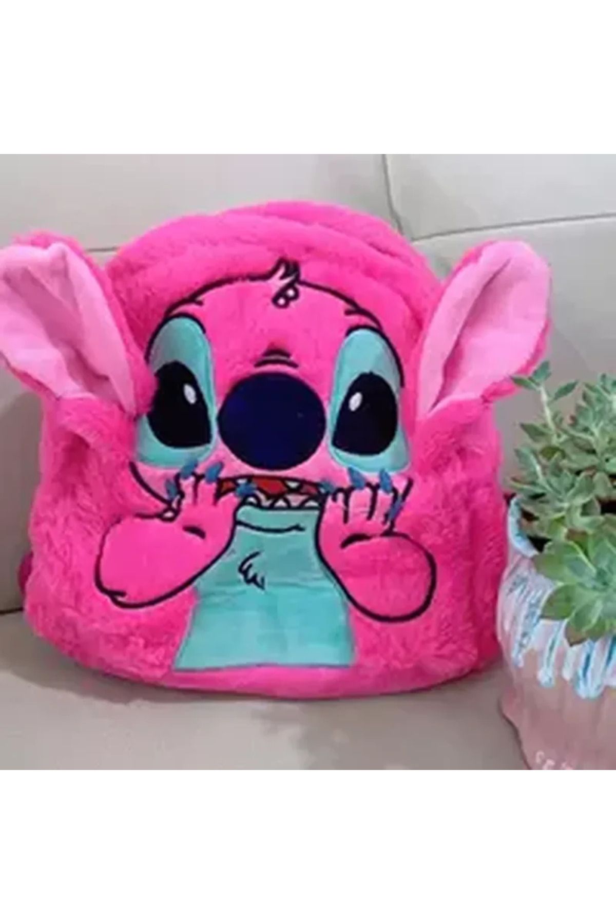 Choice-Disney Stitch Plush New Cartoon Backpack Fashion 3d Mini Women's Backpack Large Capacity Cute Chi... 6