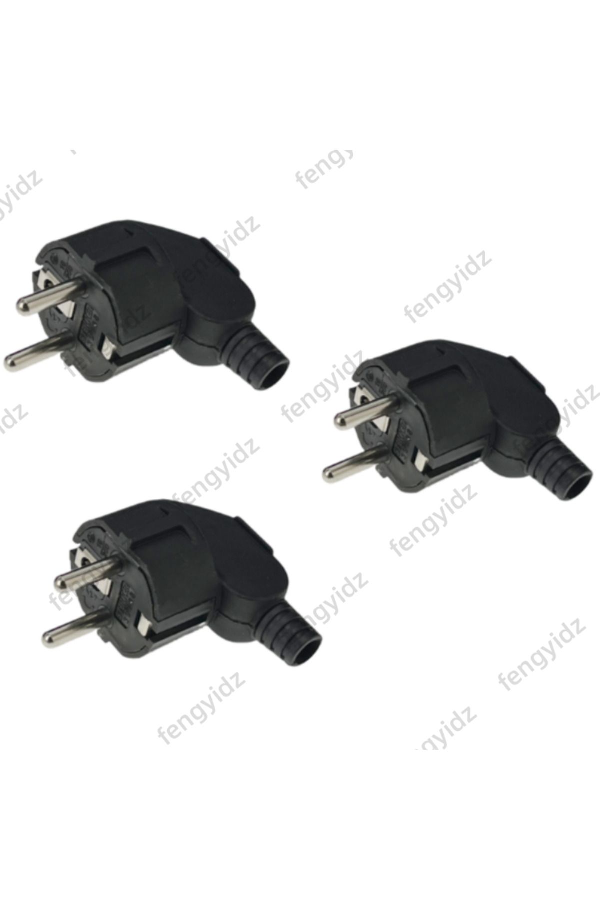 Choice-3PCS 4.8mm EU Schuko Plug Male Replacement Outlets Rewireable 250V 16A IP44 Connector Electeic So... 3