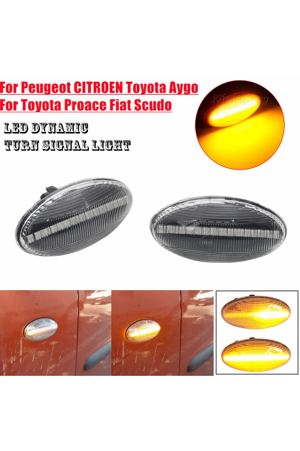 Choice-LED Turn Signal Side Marker Lights Blinker Lamp For Citroen Berlingo Xsara Picasso Jumpy Elysee C... 5
