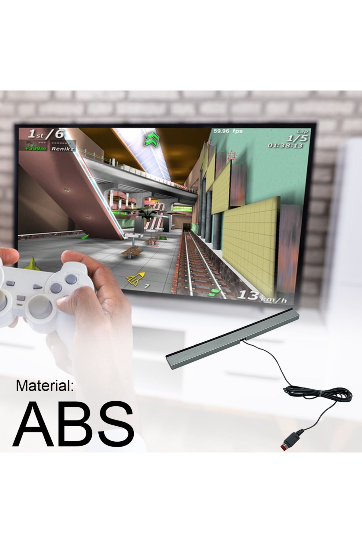 ALLOYSEED-Sensor Bar USB for Nintendo Wii/Wii U Console Replacement Infrared TV Ray Wired Remote Sensor Bar... 5