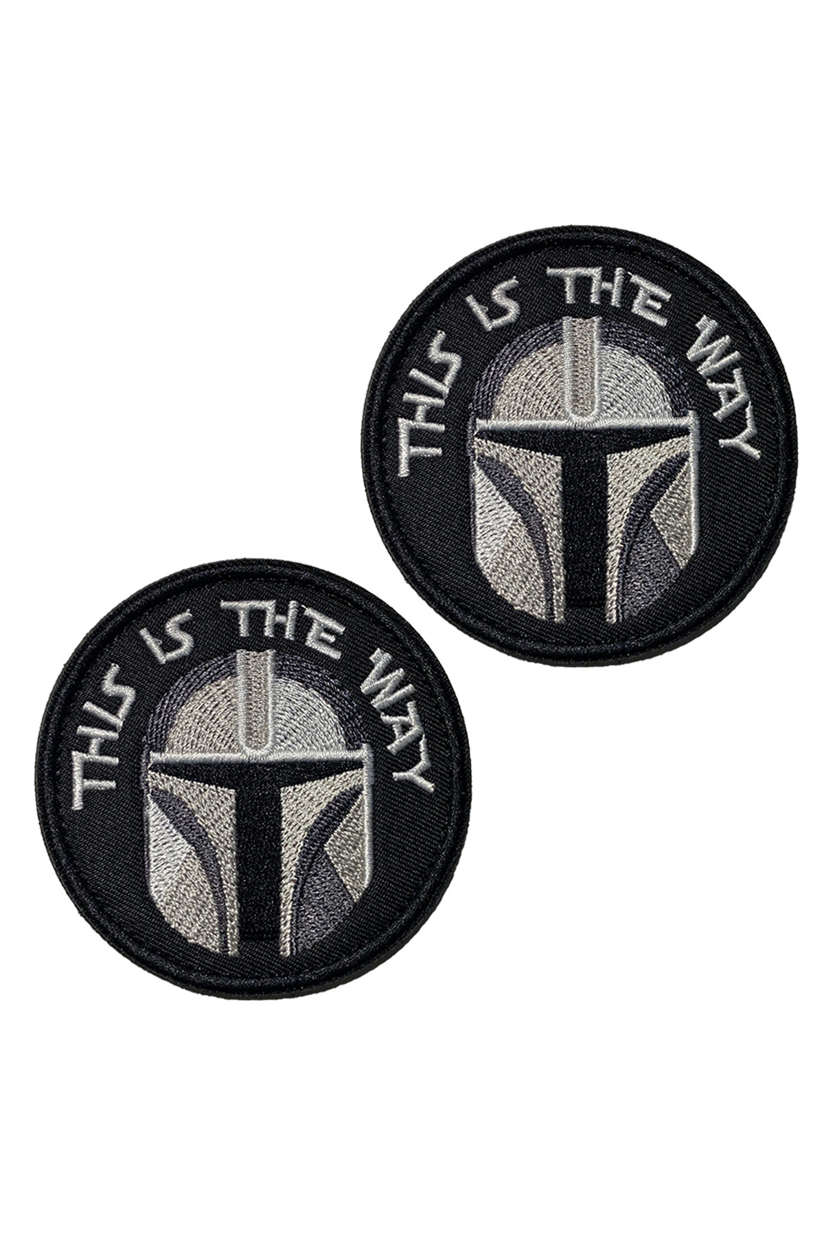 Choice-2pc This is The Way Full Helmet Embroidered Fastener Hook and Loop Patch 1
