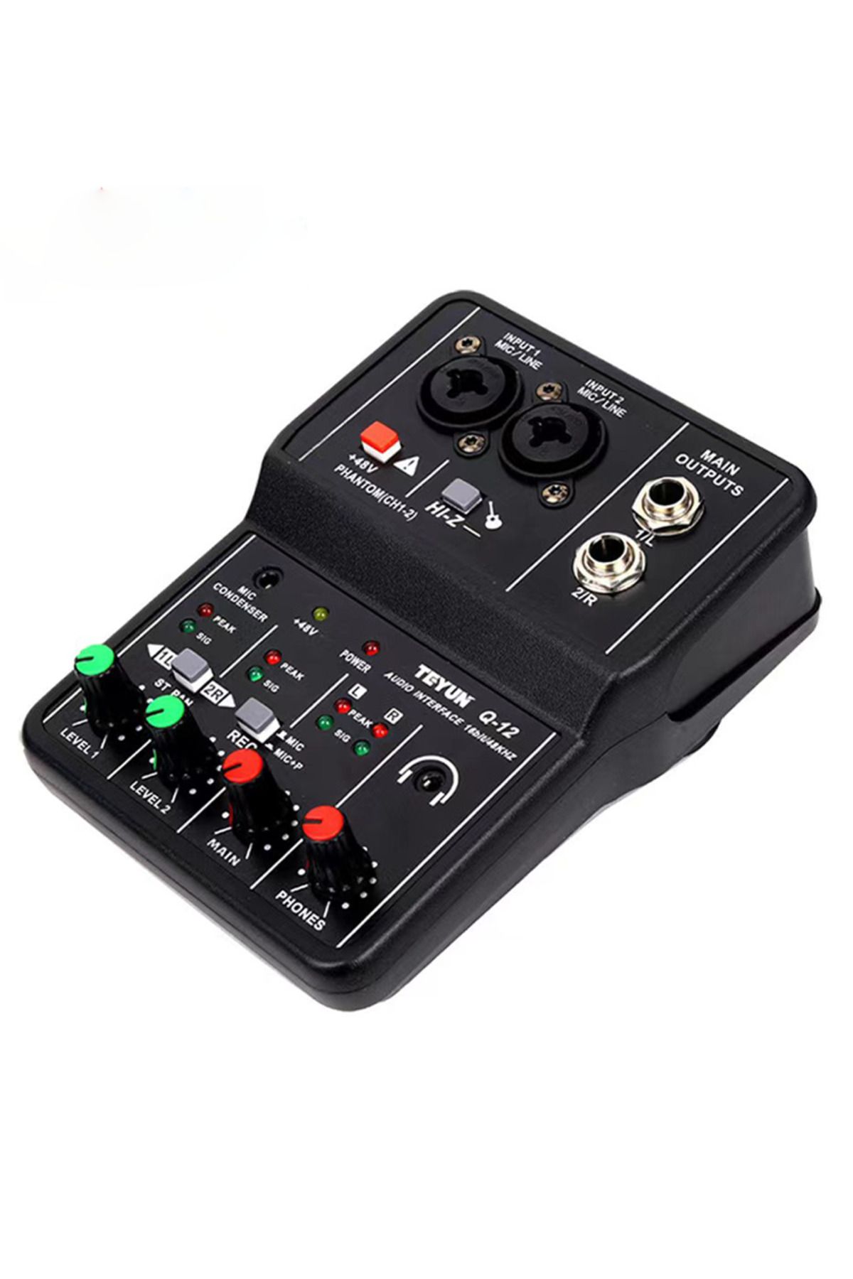 Choice-Q12 Teyun Q12 2 Channels Professional Portable Audio Interface Sound Card Console Mini Usb Mixer For 8