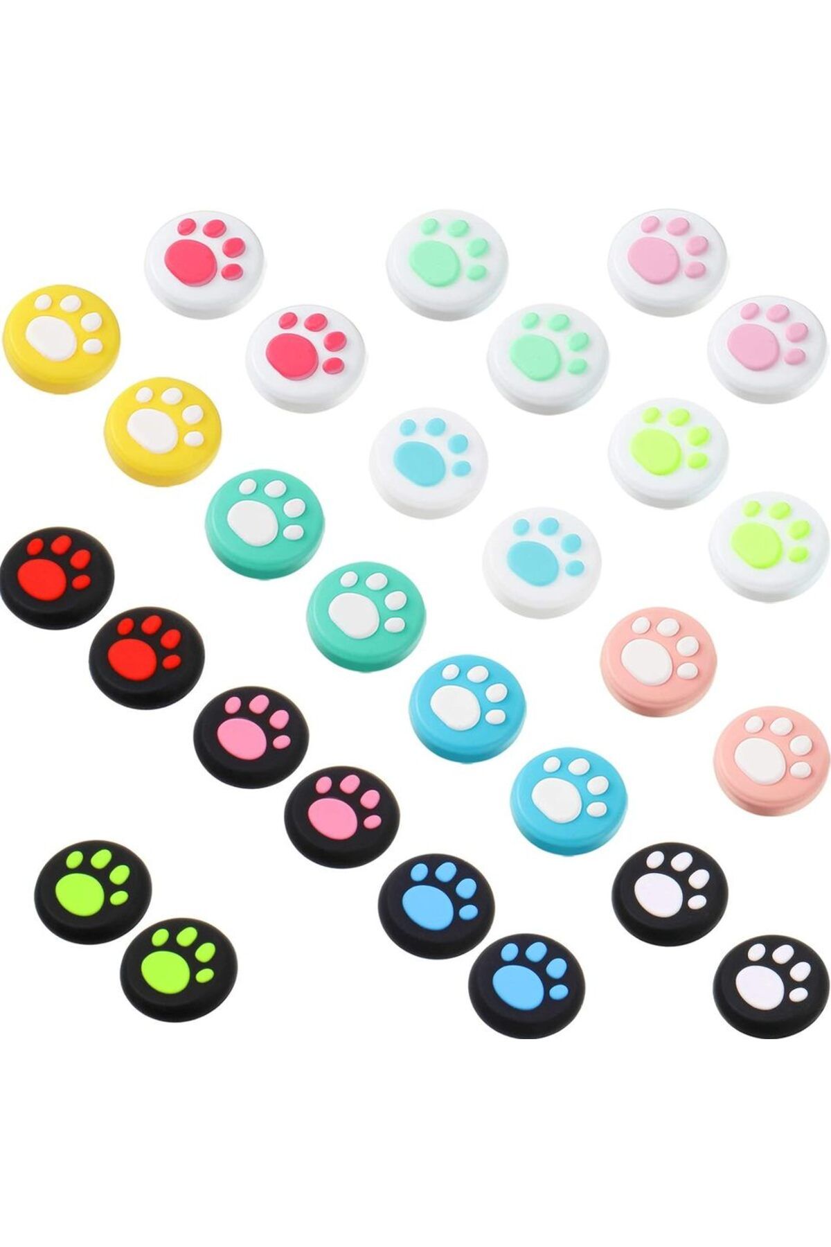 Choice-Mix Color 28 Pcs Silicone Thumb Grip Cap Cover For Switch/oled /lite Game Joystick Controller Access 1