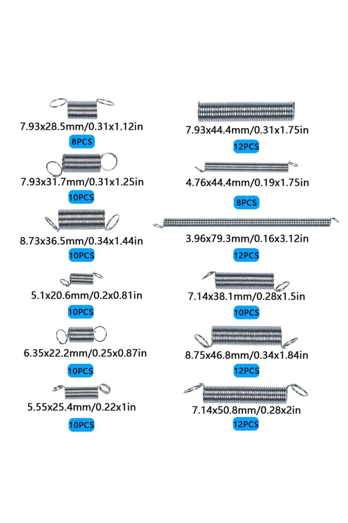 Choice-200pcs Set 200pcs Set Hardware Tension Spring Compression Spring Kit Electrical Hardware Torsional 3
