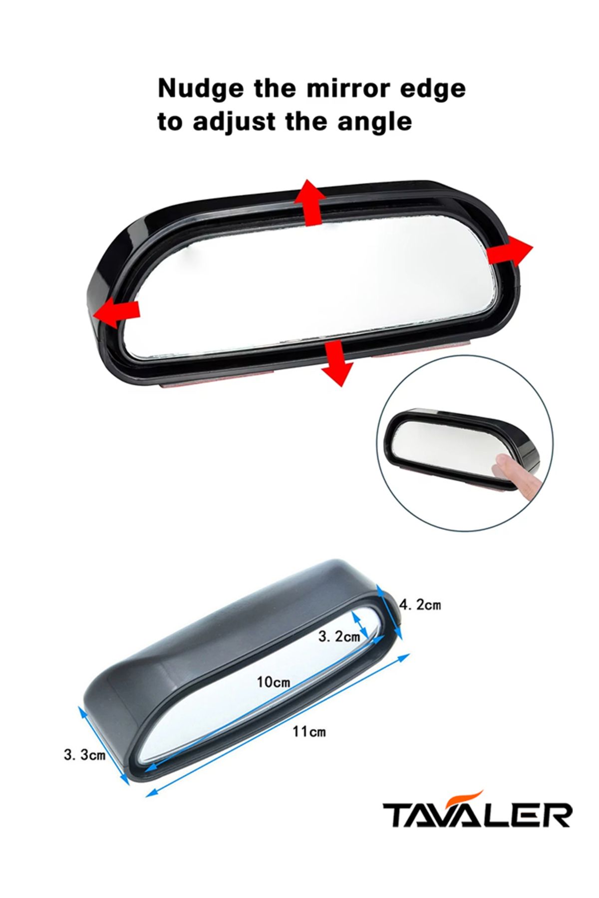 Choice-Auto Mirror Adjustable Wide Angle Side Rear Mirror Blind Spot Convex Mirrors For Car Reverse Park... 8