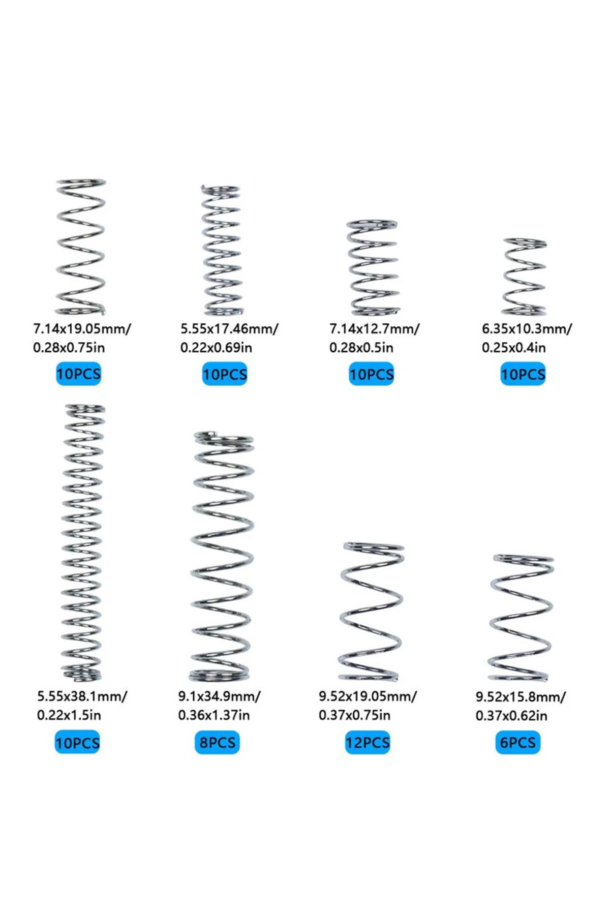 Choice-200pcs Set 200pcs Set Hardware Tension Spring Compression Spring Kit Electrical Hardware Torsional 6
