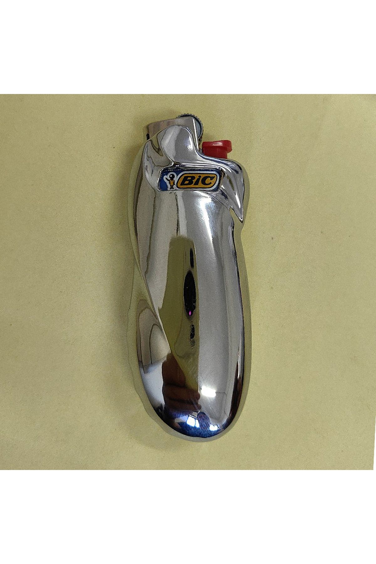 Choice-New Style Shiny Zinc Alloy Chromed Metal Shell For Small Bic Lighter J5 J25 No Lighter 1