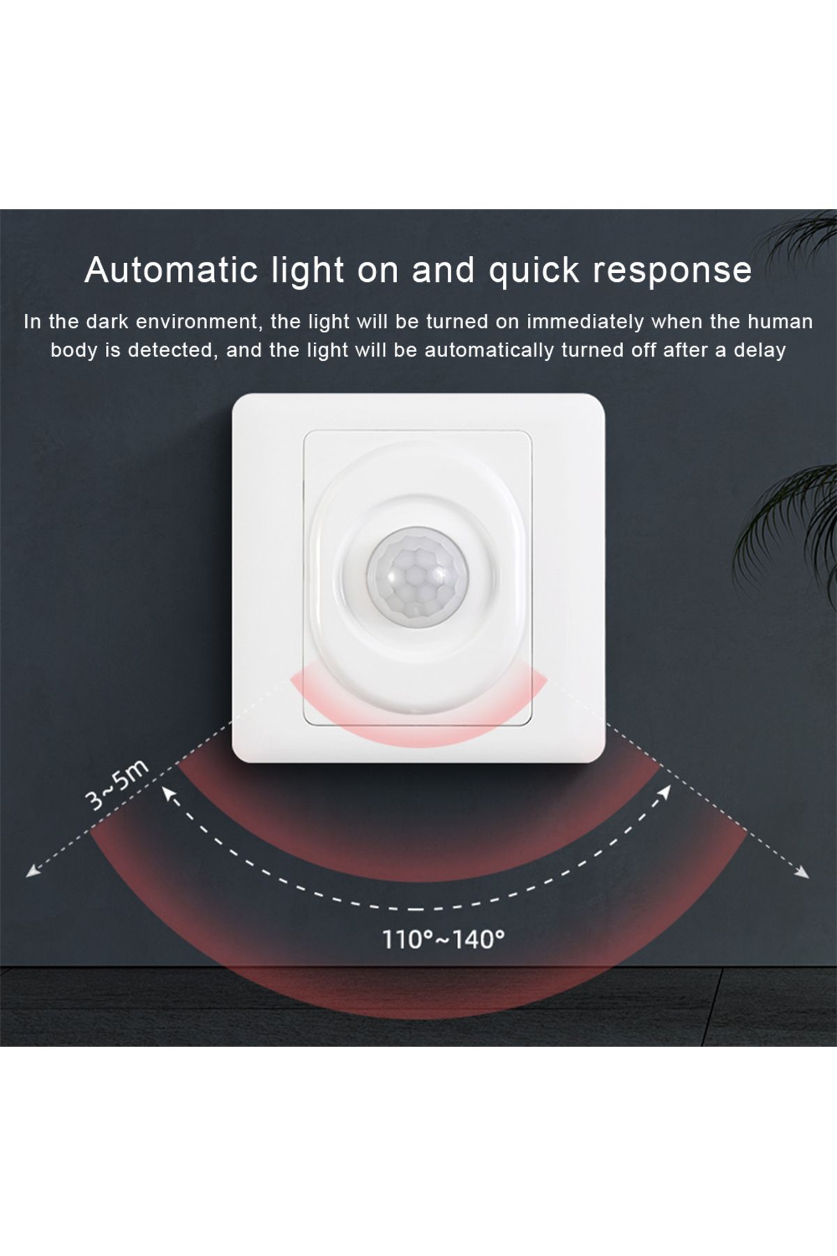 Choice-AC 220V LED PIR Motion Sensor Light Switch Infrared Human Body  Detection Auto On Off Light Smart... 4