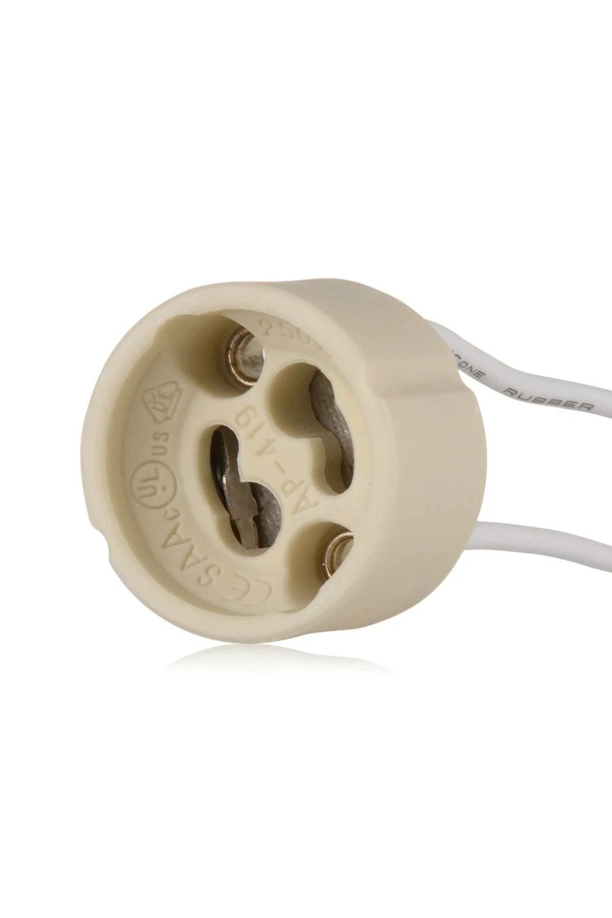 Choice-10pcs 10-50pcs 15cm Gu10 Led Bulb Holder Halogen Lamp Holder Led Lamp Holder Ceramic Body Wiring Soc 3