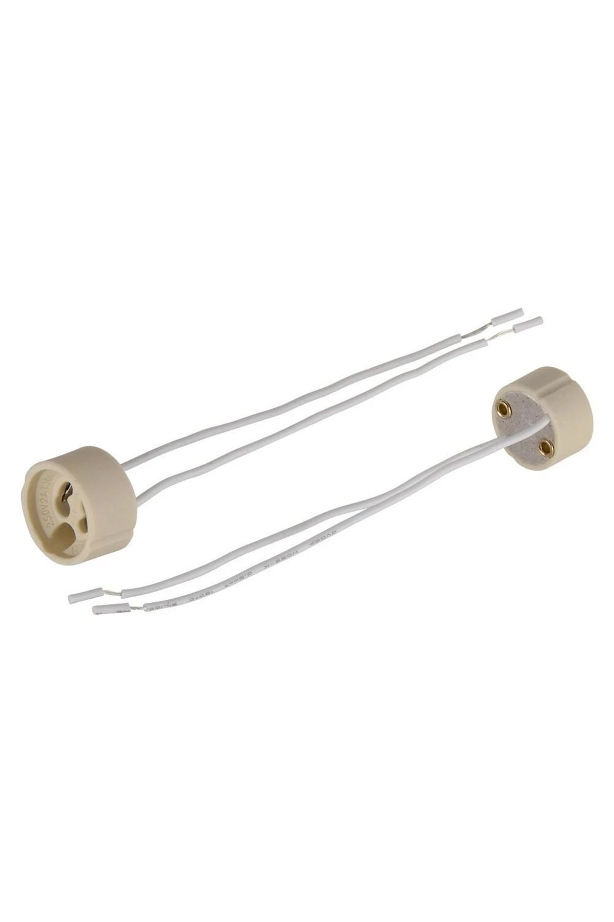 Choice-10pcs 10-50pcs 15cm Gu10 Led Bulb Holder Halogen Lamp Holder Led Lamp Holder Ceramic Body Wiring Soc 5