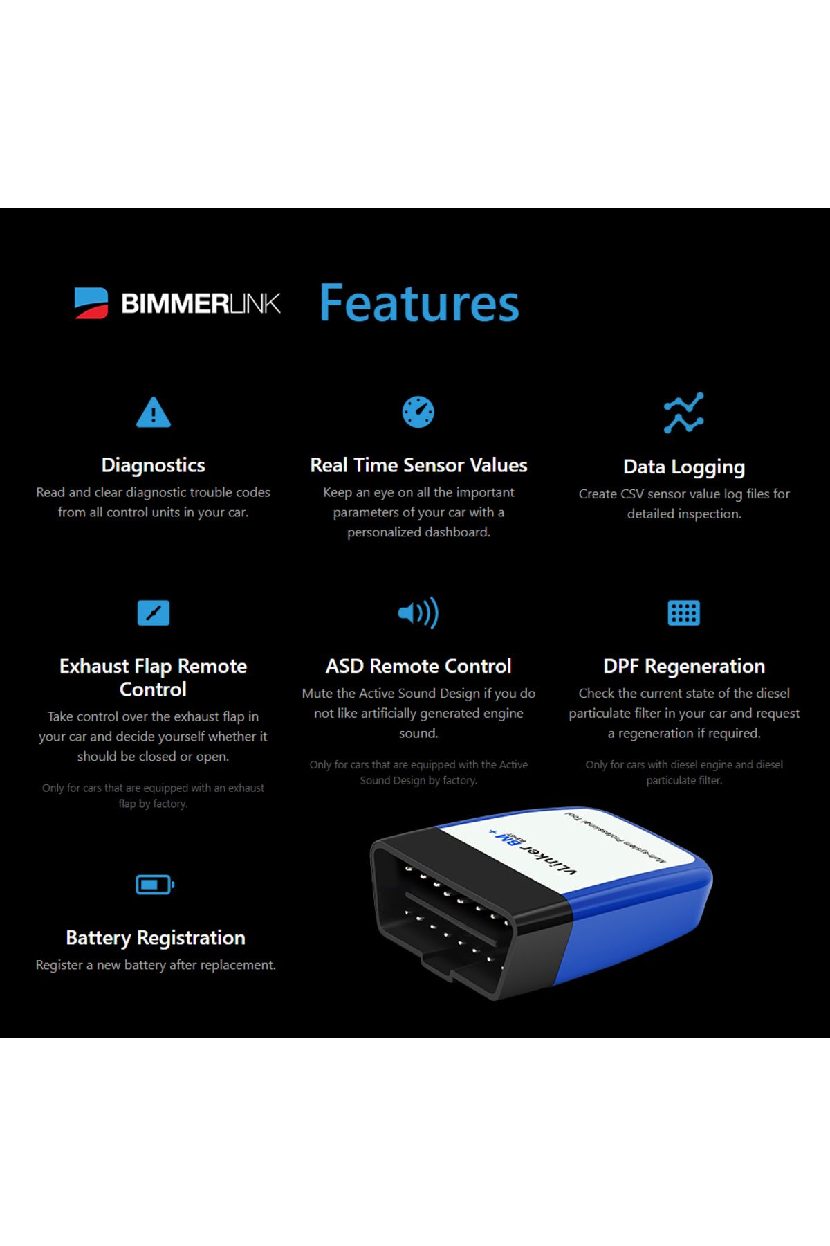 Vgate-vLinker BM ELM327 For BMW Scanner wifi Bluetooth 4.0 OBD2 OBD 2 Car Diagnostic Auto Scan To... 4