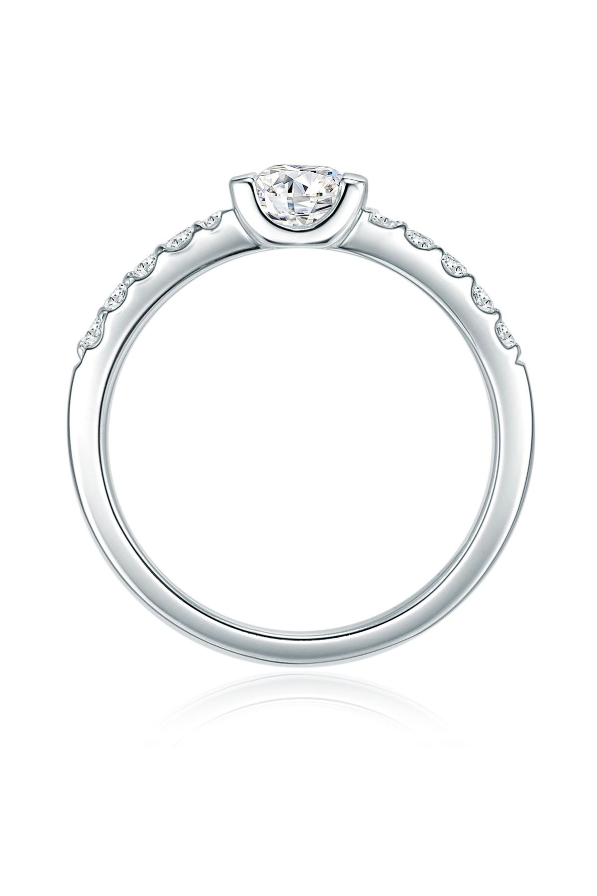 Trilani-Silberring Ring Sterling Silber Zirkonia Weiß 3