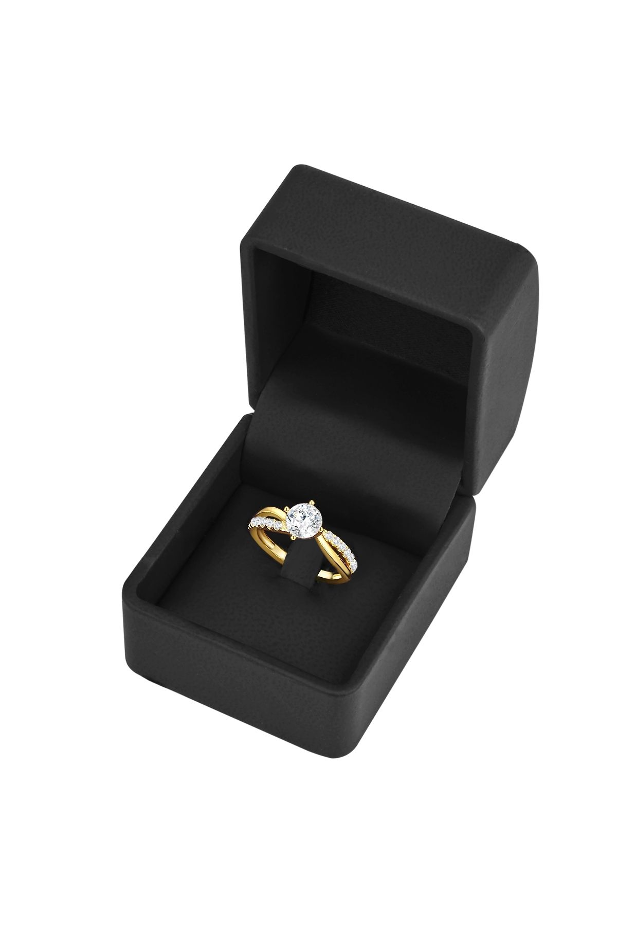 Trilani-Silberring Ring Sterling Silber gelbgold Zirkonia weiß 4