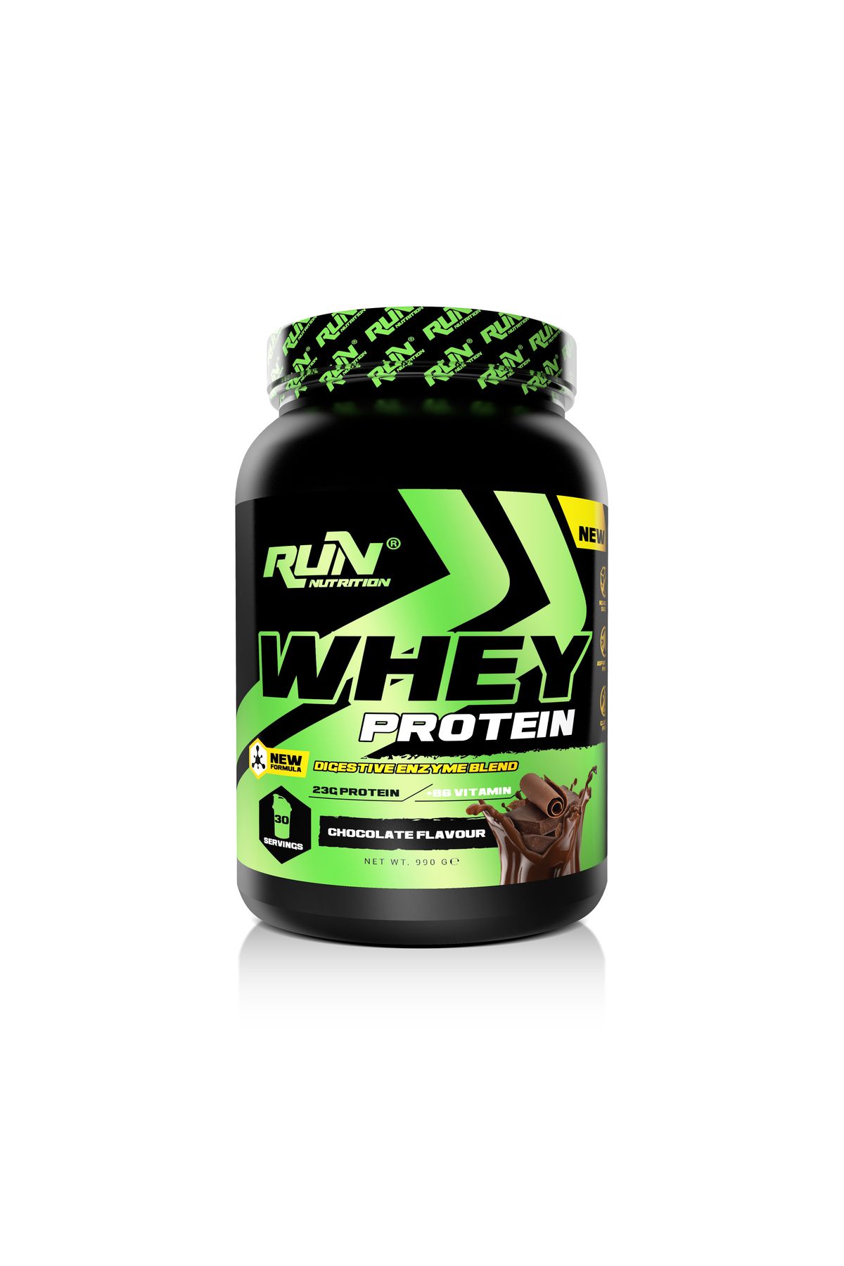 Run Nutrition Whey Protein - 990 g - Çikolata Aromalı - 30 Servis