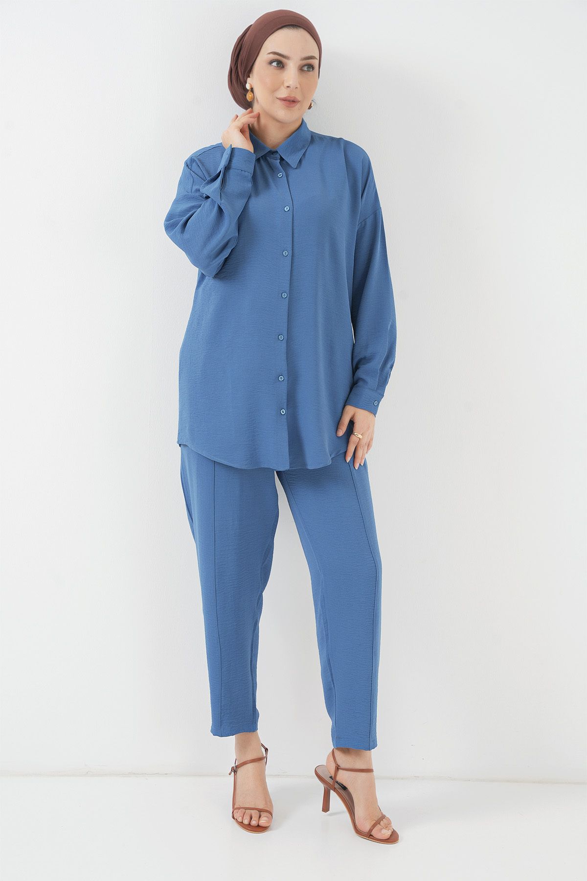 Bigdart-6593 Model - Indigo Oversize Double Set 4