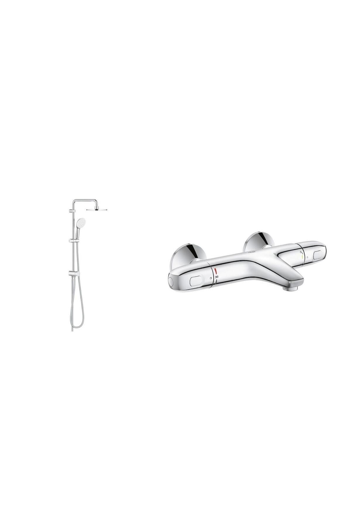 Grohe Duş Seti (Duş Kolonu + Termostatik Batarya) - 34155003SET2