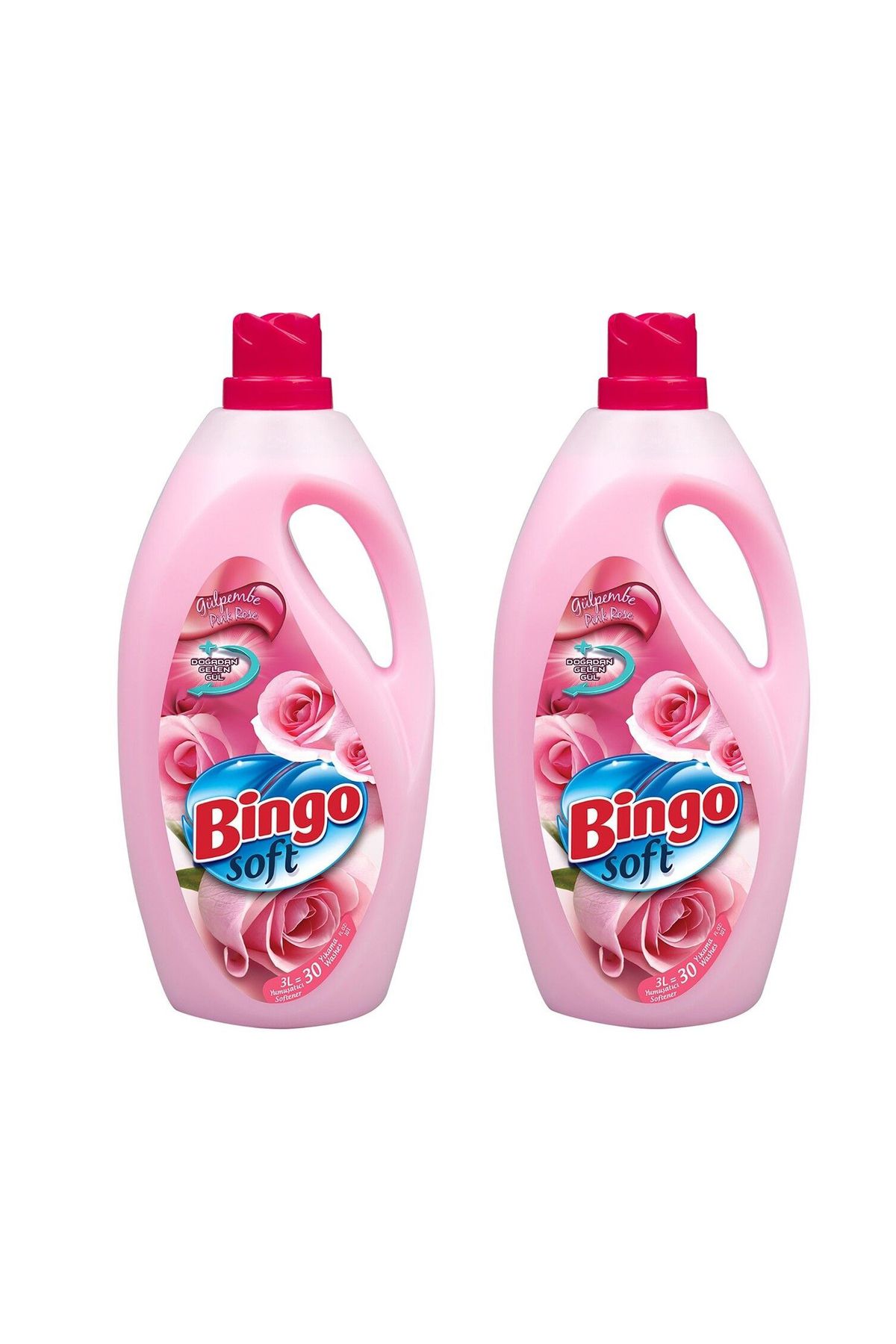 Bingo Soft Gülpembe Çamaşır Yumuşatıcısı 3 lt x 2 Adet