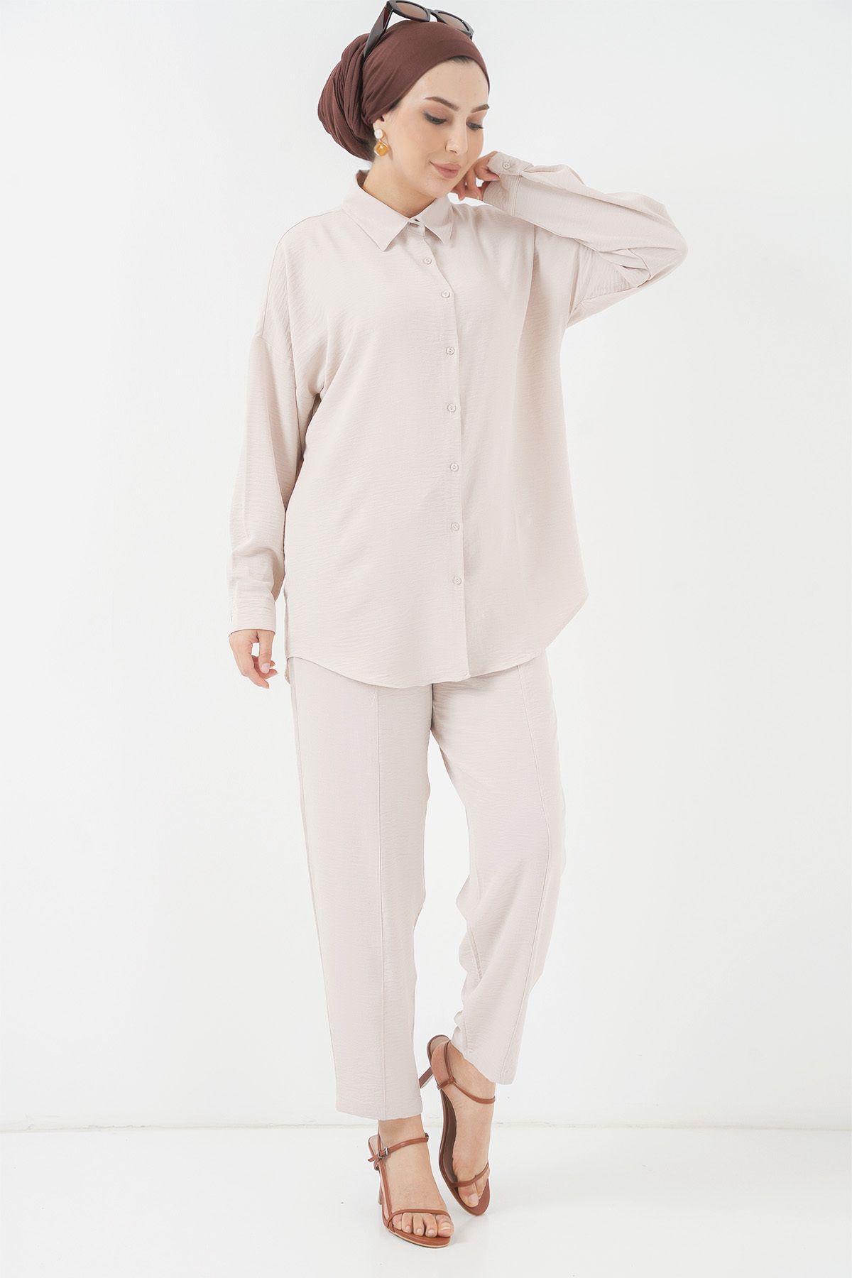 Bigdart-6593 Oversize Double Set - Cream 4