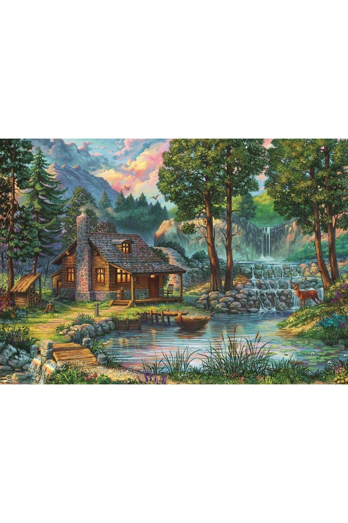 şazenur Art Puzzle Masal Evi Tablo Tadında 1000 Parça Puzzle 68x48 Cm