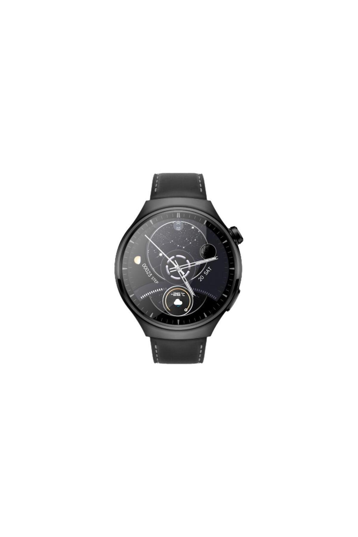 Sunix Amoled Ekran Deri Ve Metal Çift Kordonlu 46mm Akıllı Saat