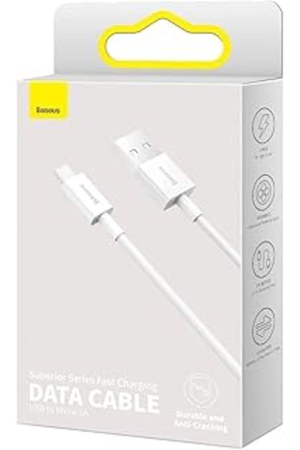 Mustore Superior Hızlı Şarj Özellikli Micro Usb Kablo 2A, 1 Metre, Beyaz