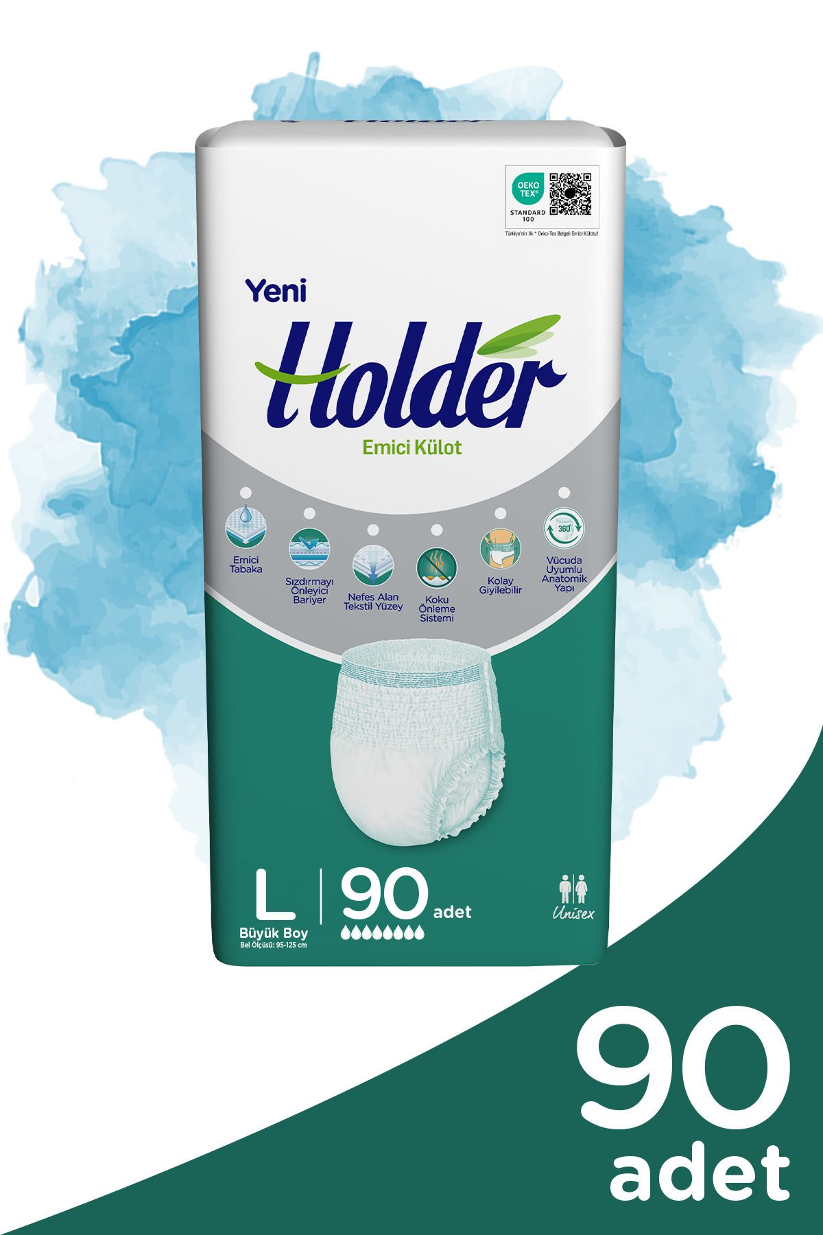 Holder Emici Külot Yetişkin Hasta Bezi Büyük Boy ( Large ) 30 x 3 Adet