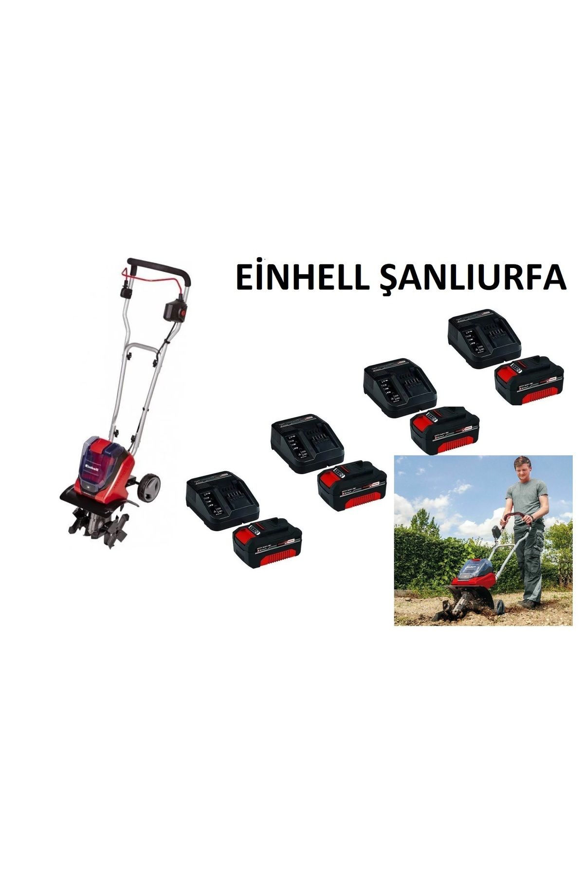 Einhell Ge-Cr 30 Li- Akülü Çapa Makinası+4x4,0 Ah Akü Starter Kit