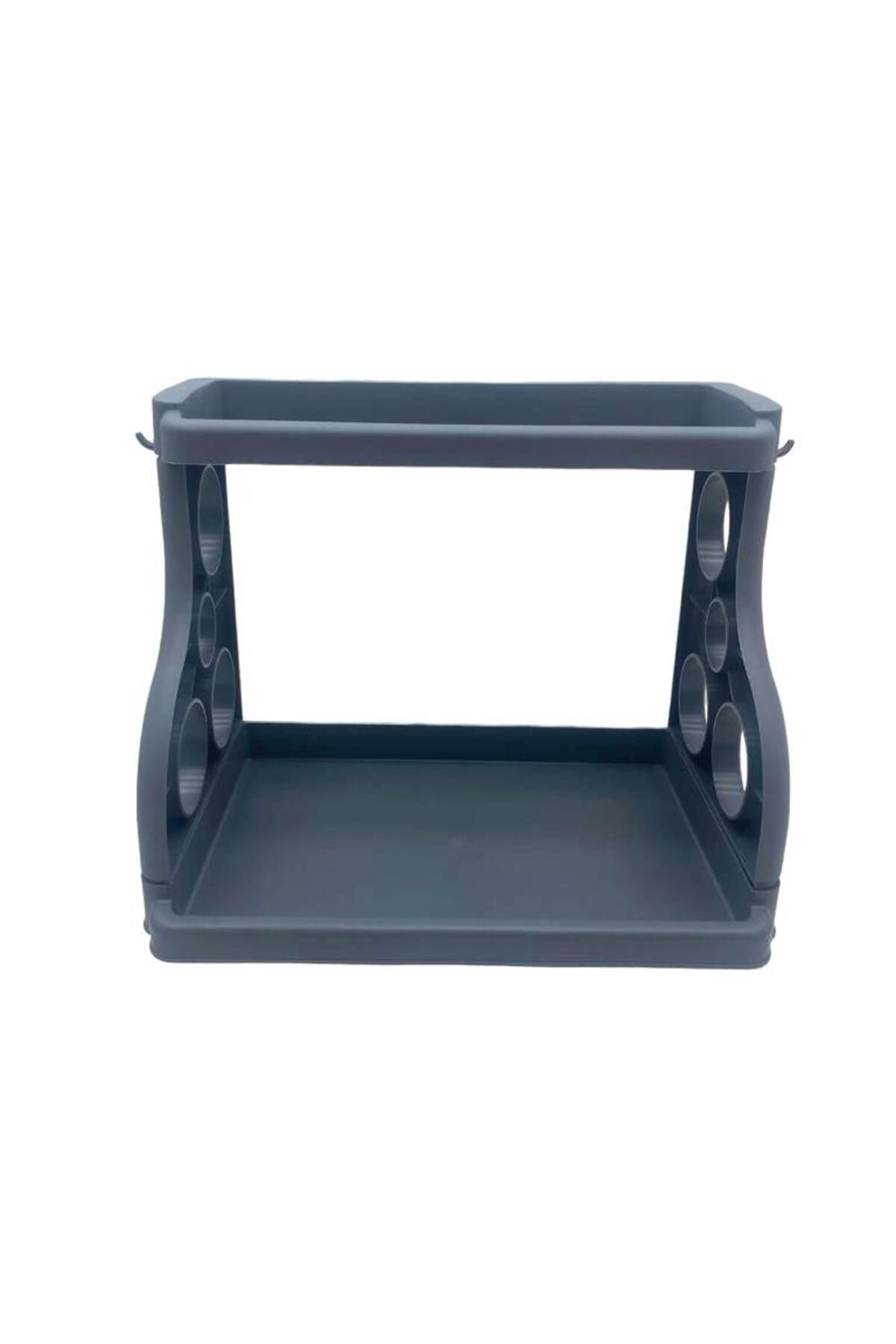OEM GRİ MUTFAK TEZGAH ÜSTÜ DÜZENLEYİCİ ORGANİZER (5024)