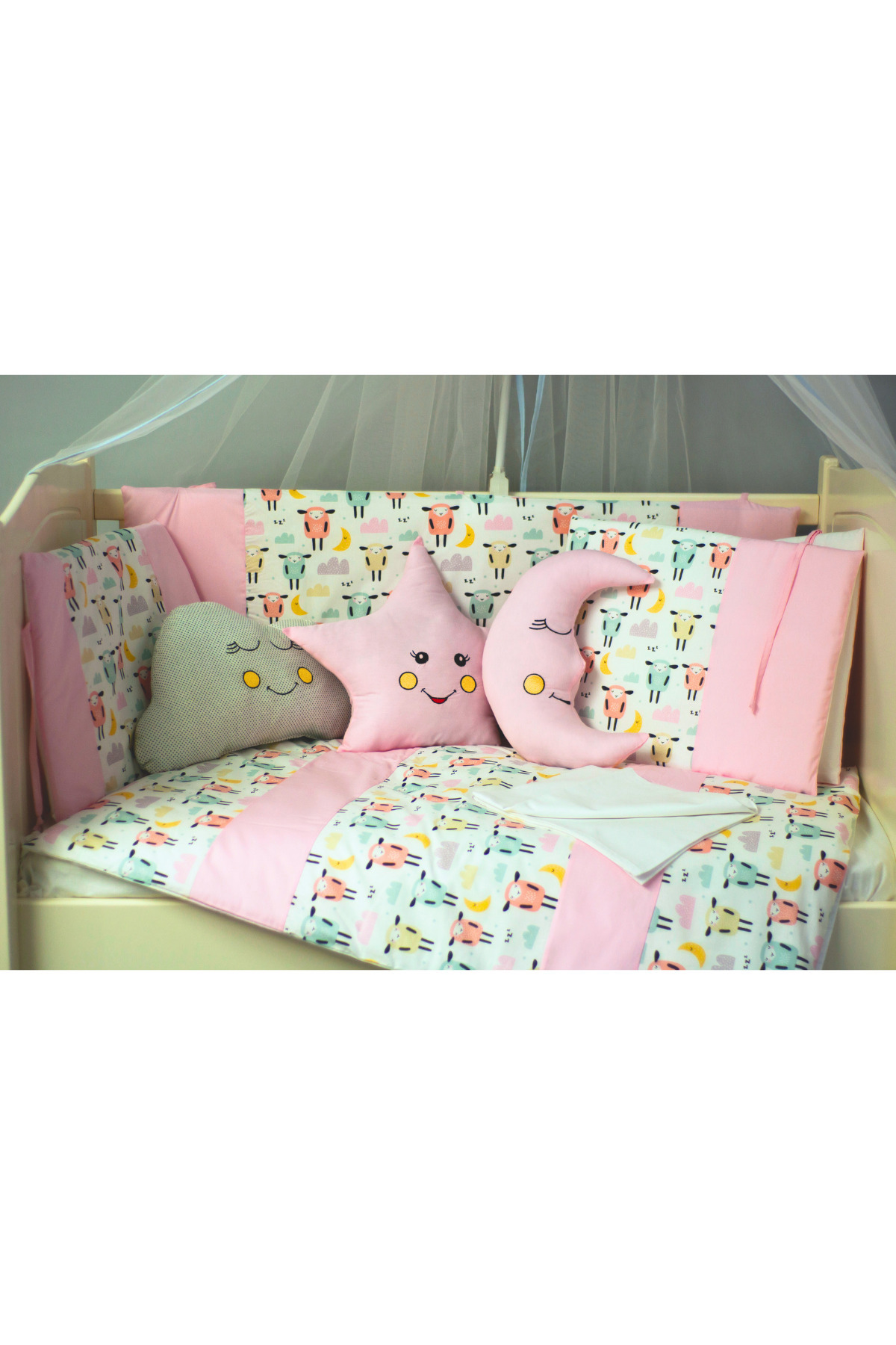 Kista Baby Park Yatak Bebek Uyku Seti Nevresim Takımı 70x110 Zuzu Pembe fotoğrafı 6 (önizleme)
