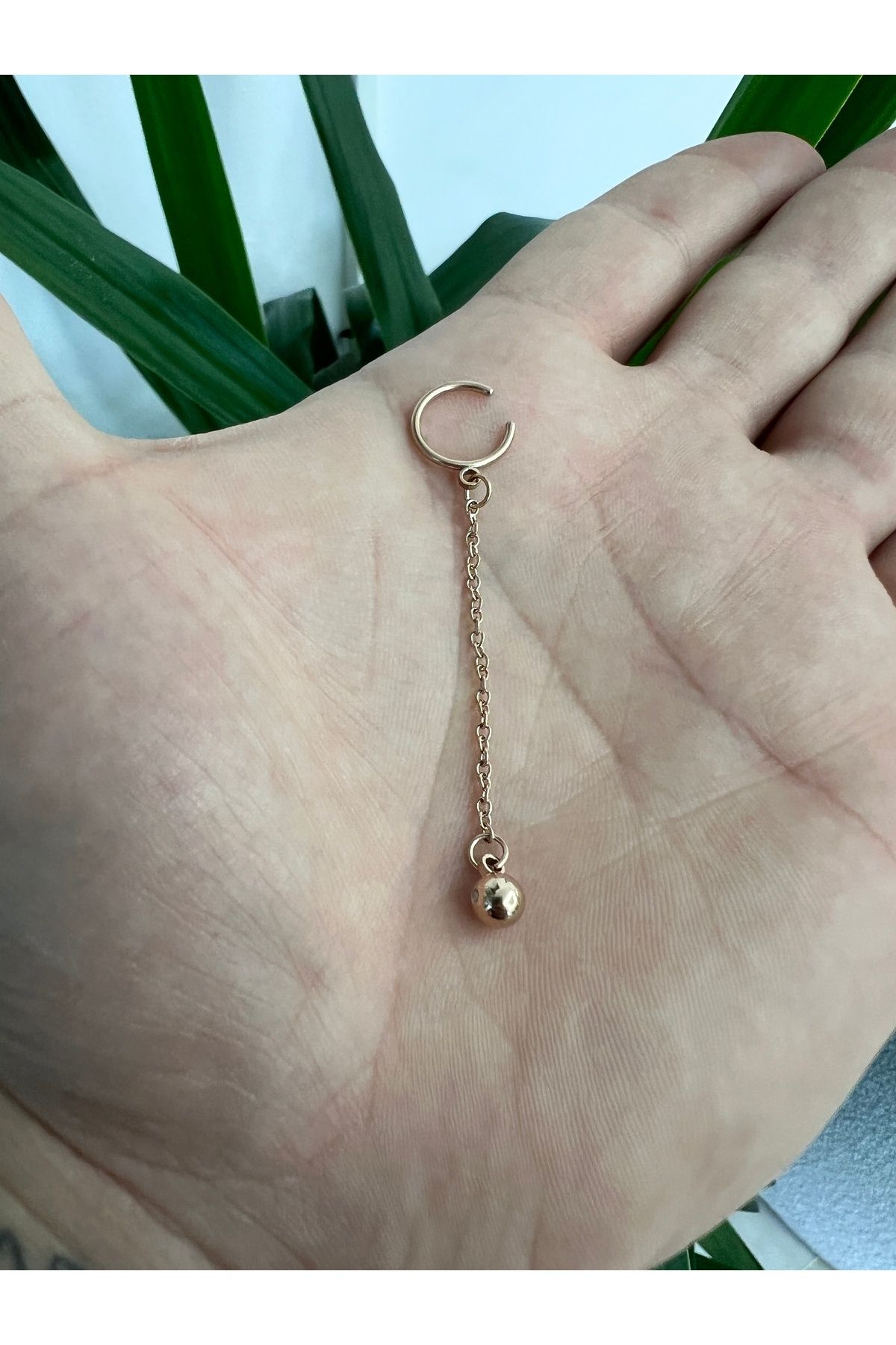 Karınca Piercing-Chain Dangle Helix Ear Piercing - Cartilage Nozzle Earring Surgical Steel 7