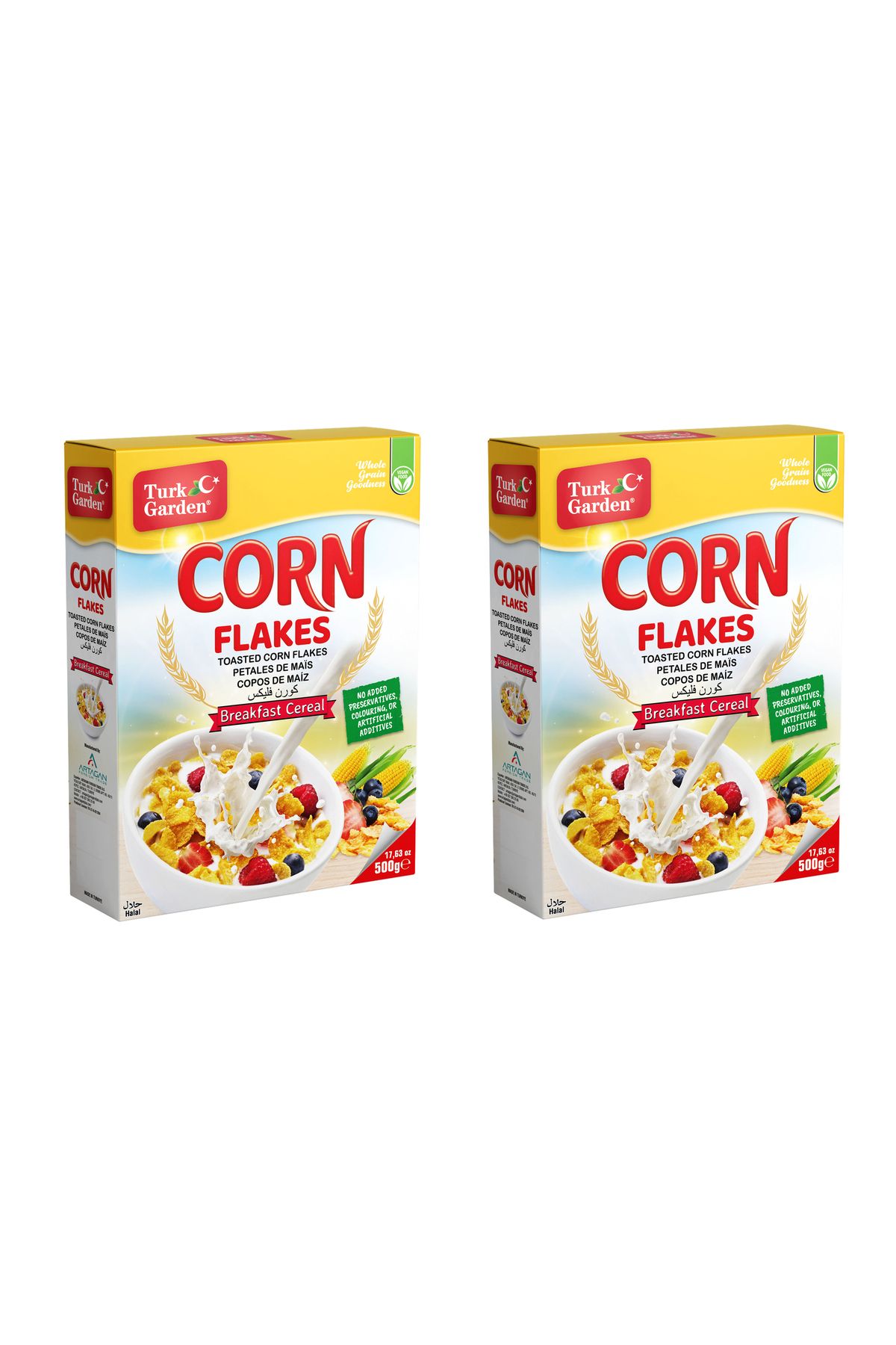 TURK GARDEN Corn Flakes Mısır Gevreği 500 gr 2'li Paket