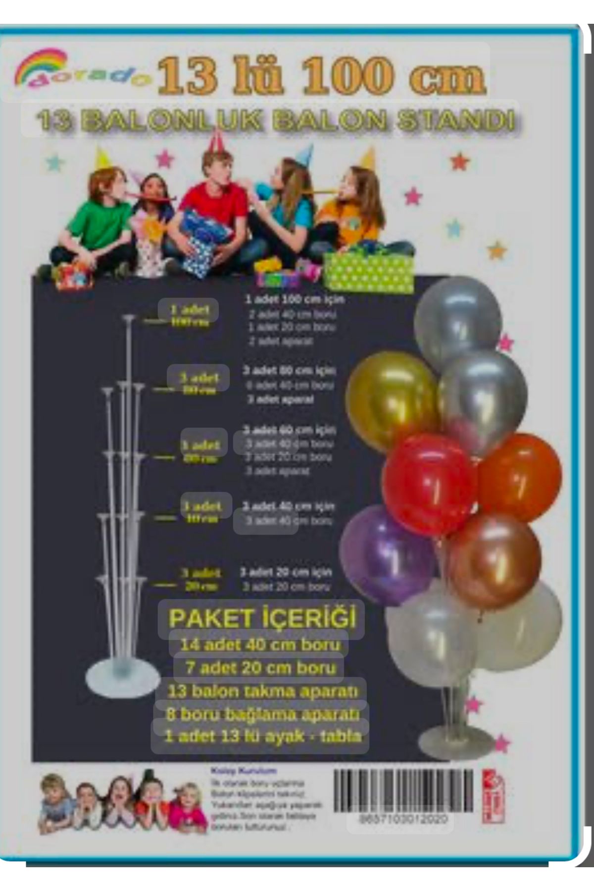 Görkem Toptan 13 LÜ BALON STANDI 100 CM !!!